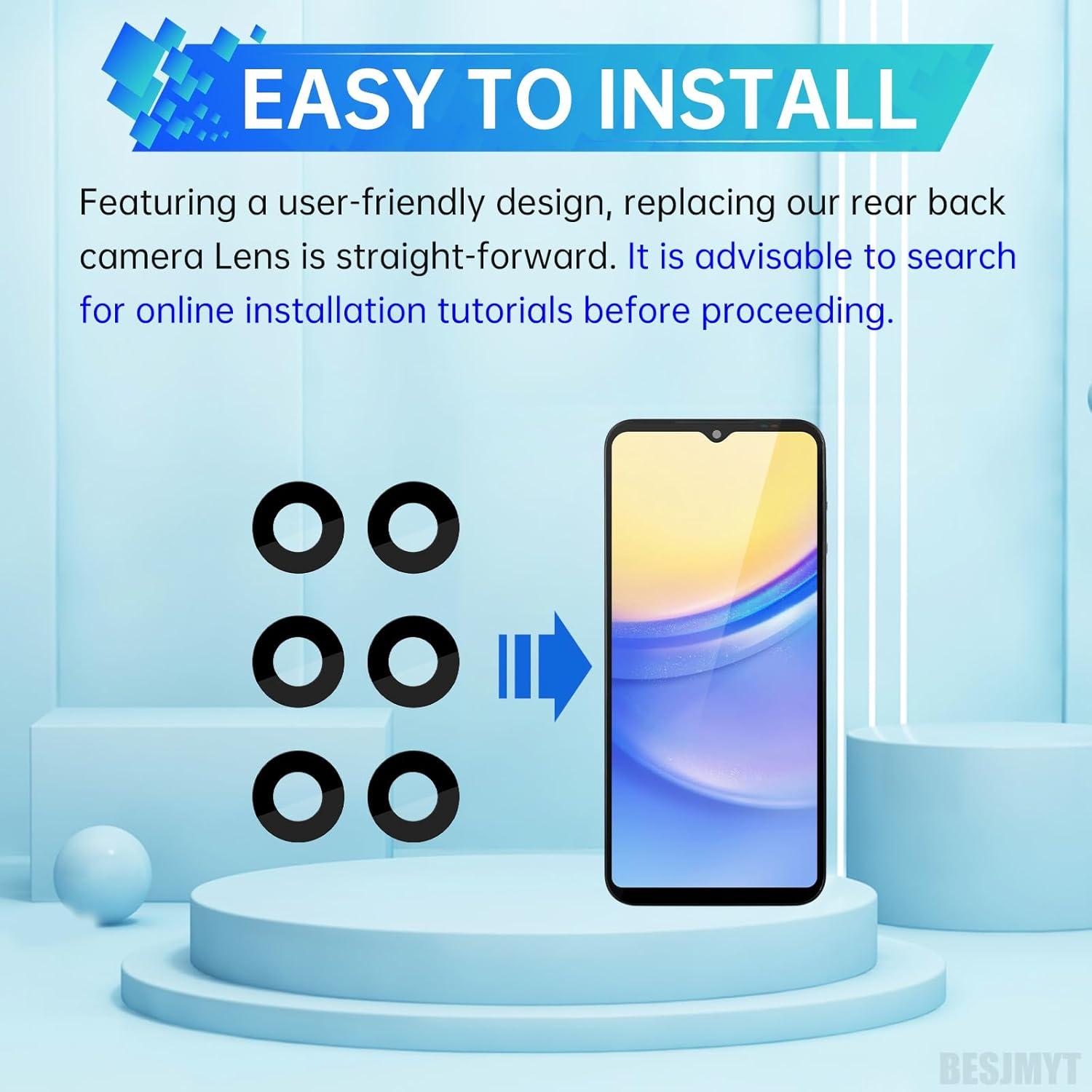 Reemplazo Lente de Cámara Trasera Samsung Galaxy A15 5G - Kit Completo