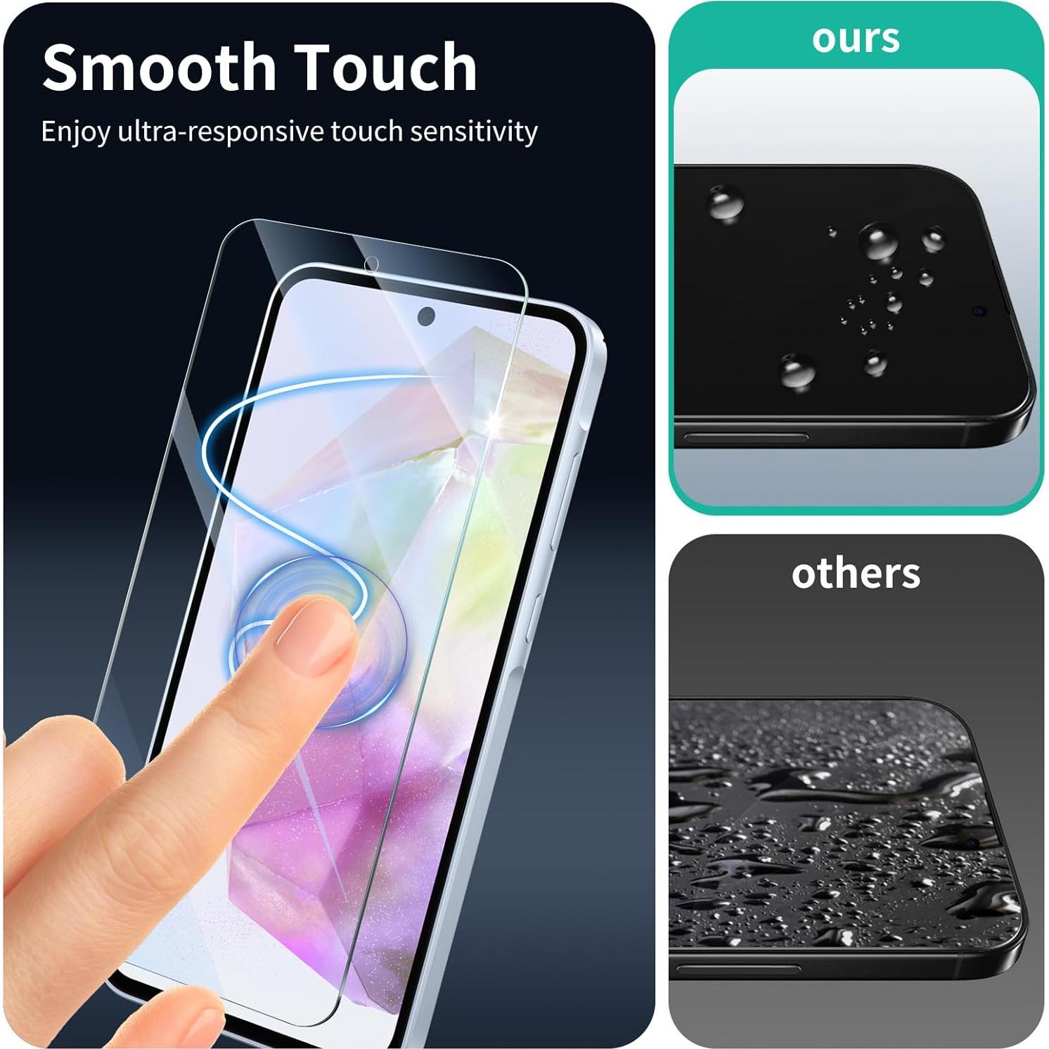 Protector de Pantalla y Lente para Samsung Galaxy A55 - 3 Piezas