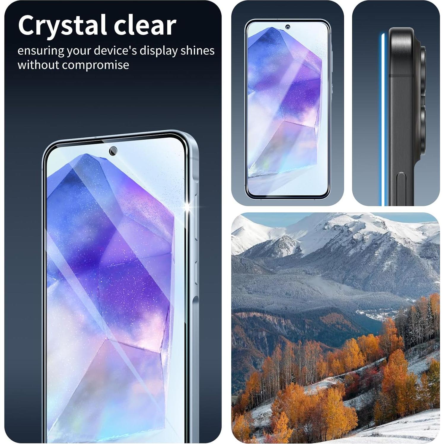 Protector de Pantalla y Lente para Samsung Galaxy A55 - 3 Piezas