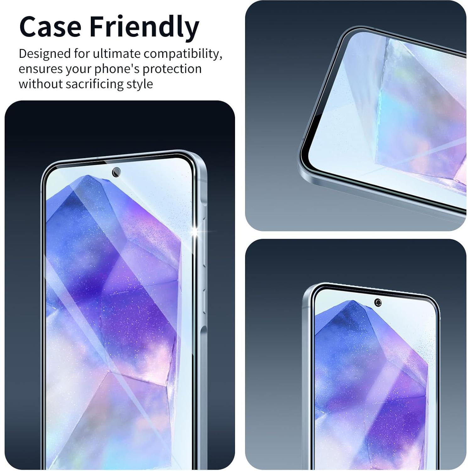 Protector de Pantalla y Lente para Samsung Galaxy A55 - 3 Piezas