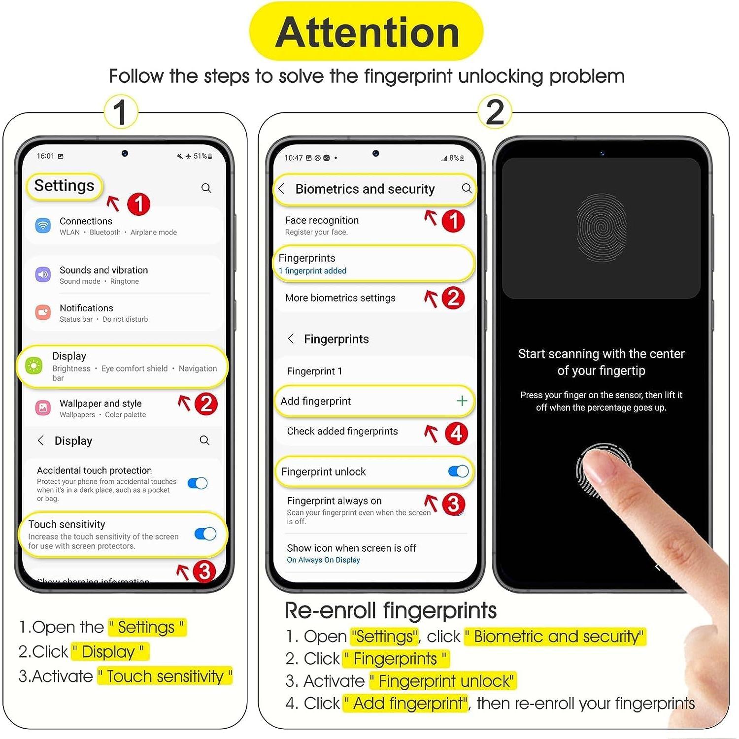 Protector de Pantalla Vidrio Templado SPARIN para Samsung Galaxy S23 6.1"
