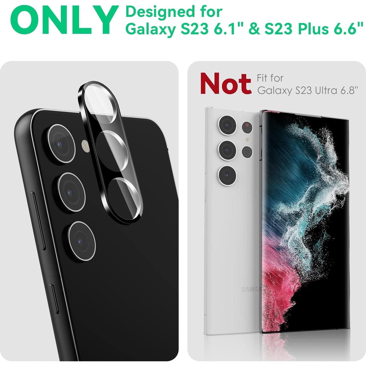 Protector de Lente de Cámara CloudValley para Samsung Galaxy S24/S23/S23 Plus - Vidrio Templado 9H