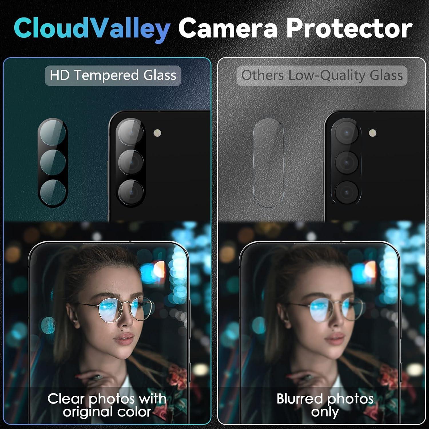 Protector de Lente de Cámara CloudValley para Samsung Galaxy S24/S23/S23 Plus - Vidrio Templado 9H
