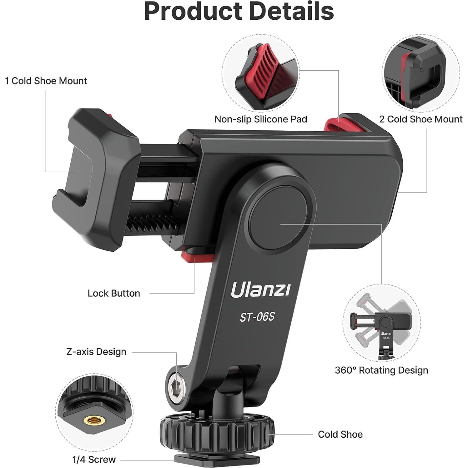 Soporte de Trípode ULANZI ST-06S para Smartphone Ajustable