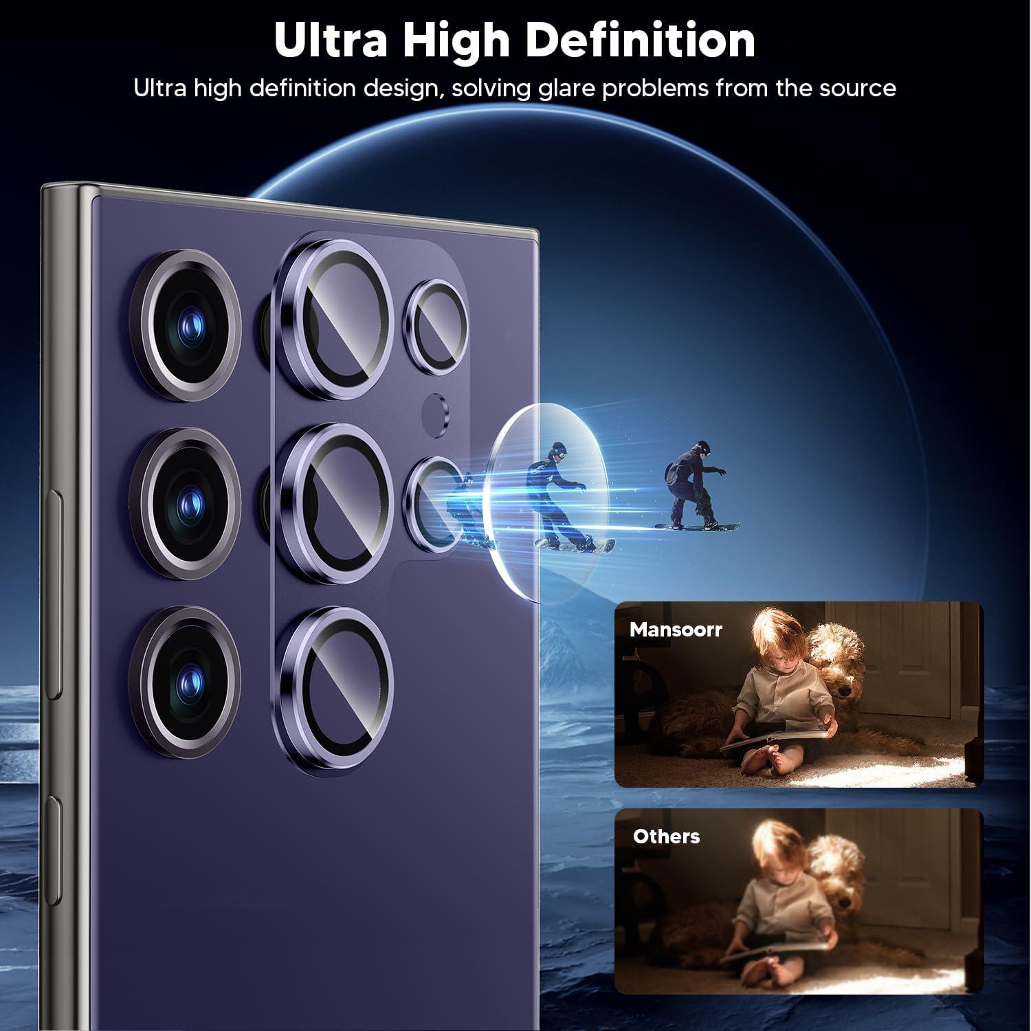 Protector de Lente de Cámara Mansoorr para Galaxy S24 Ultra