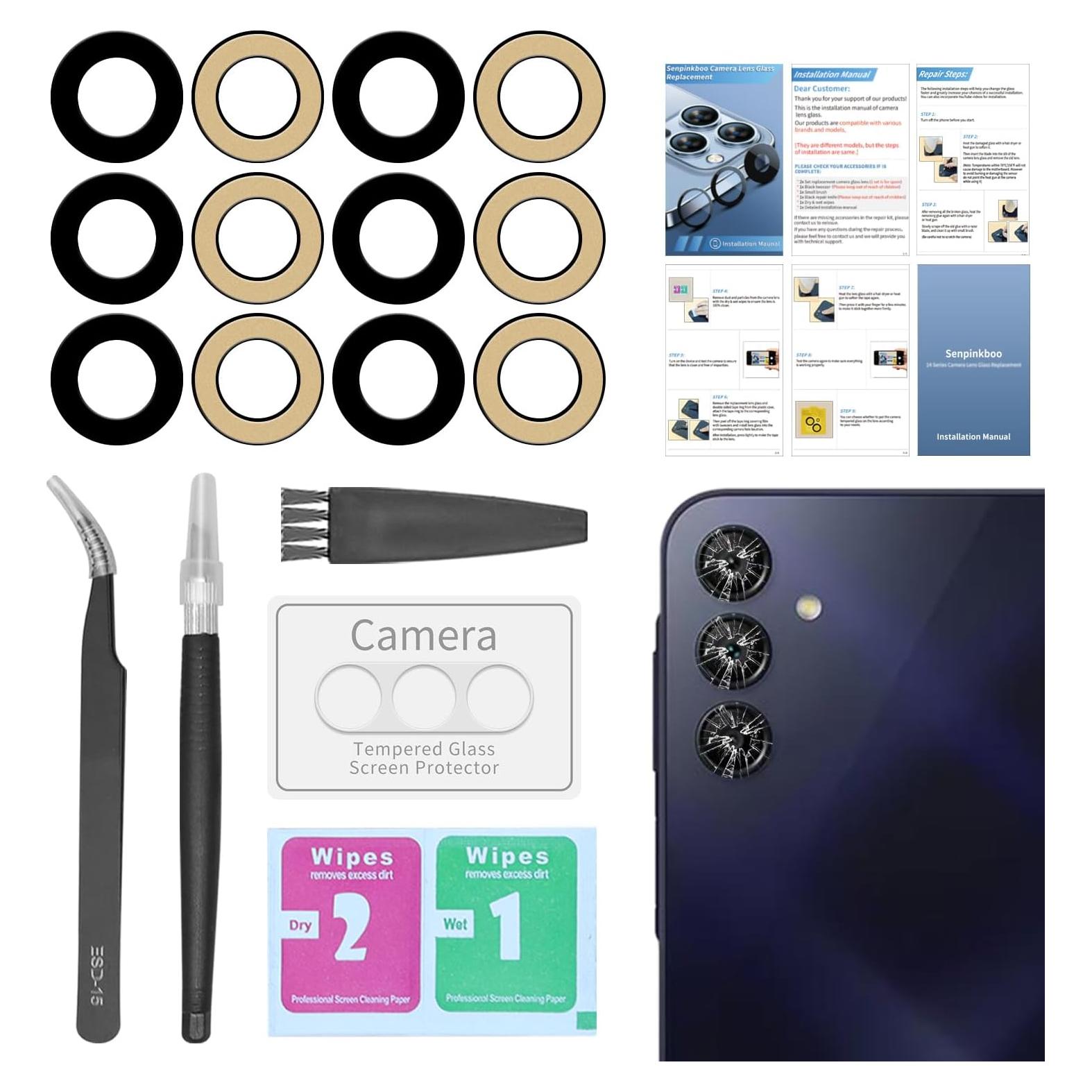 Kit Reemplazo Cristal Lente Cámara Samsung Galaxy A15 - Senpinkboo