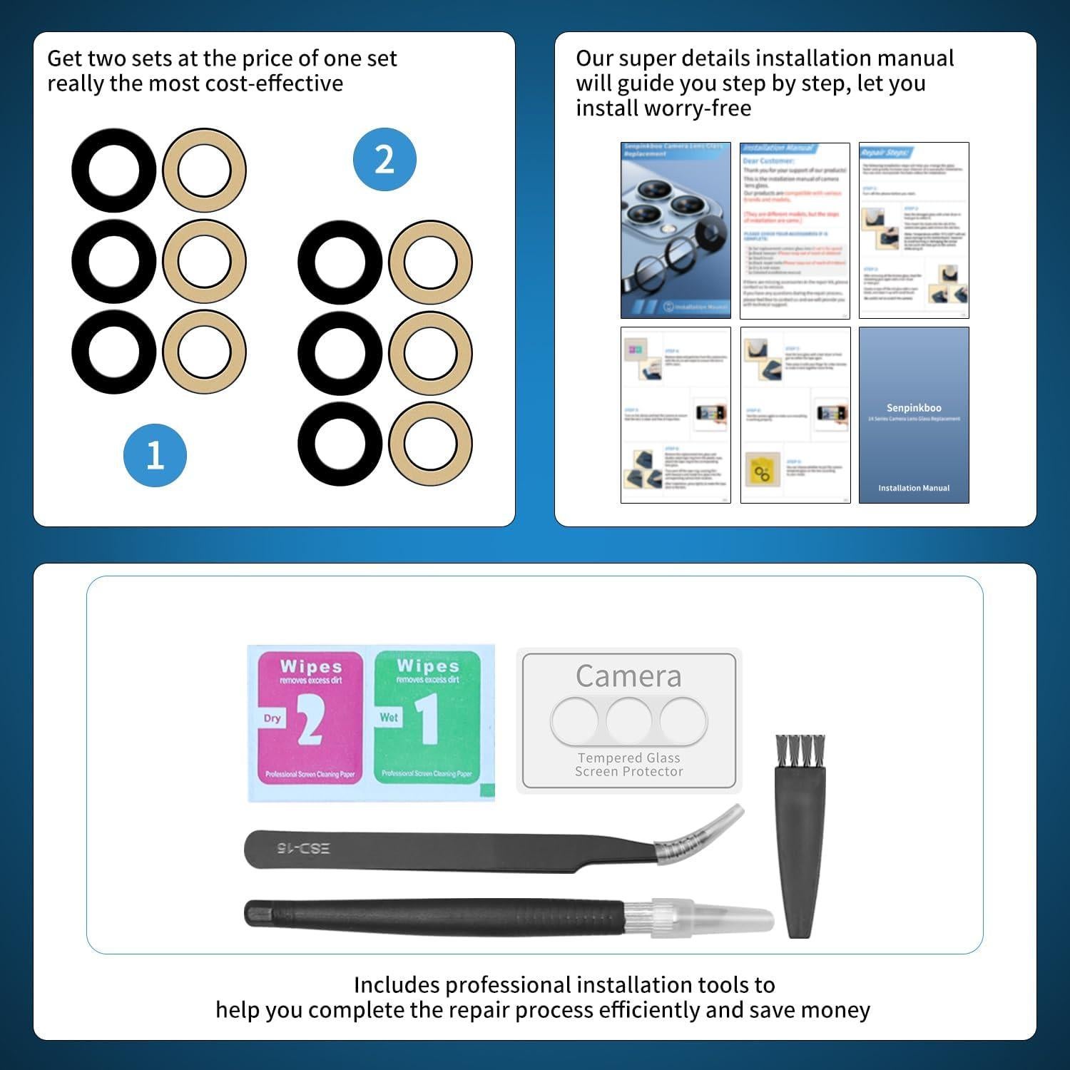 Kit Reemplazo Cristal Lente Cámara Samsung Galaxy A15 - Senpinkboo