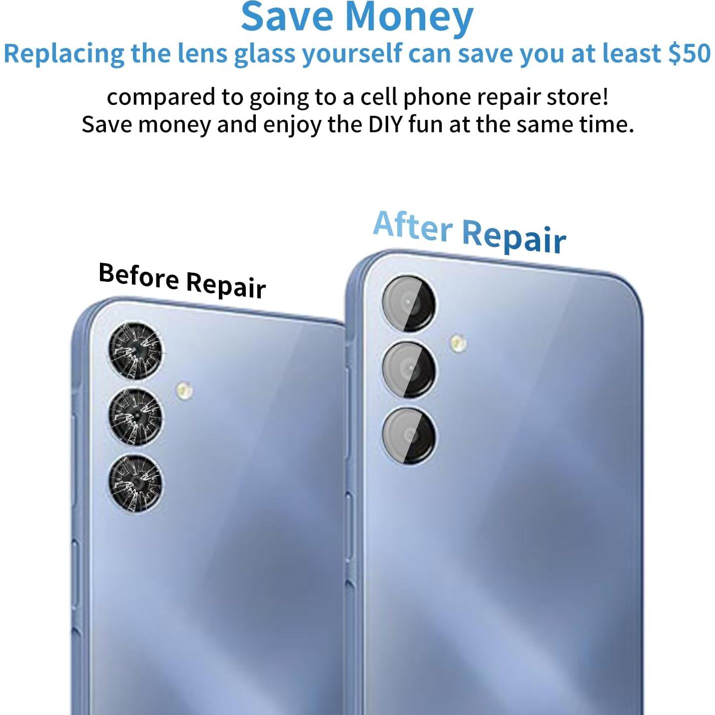 Kit Reemplazo Cristal Lente Cámara Samsung Galaxy A15 - Senpinkboo