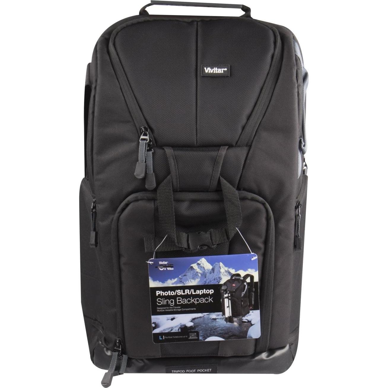 Mochila para cámara DSLR Vivitar DKS-25 - Grande, Negra