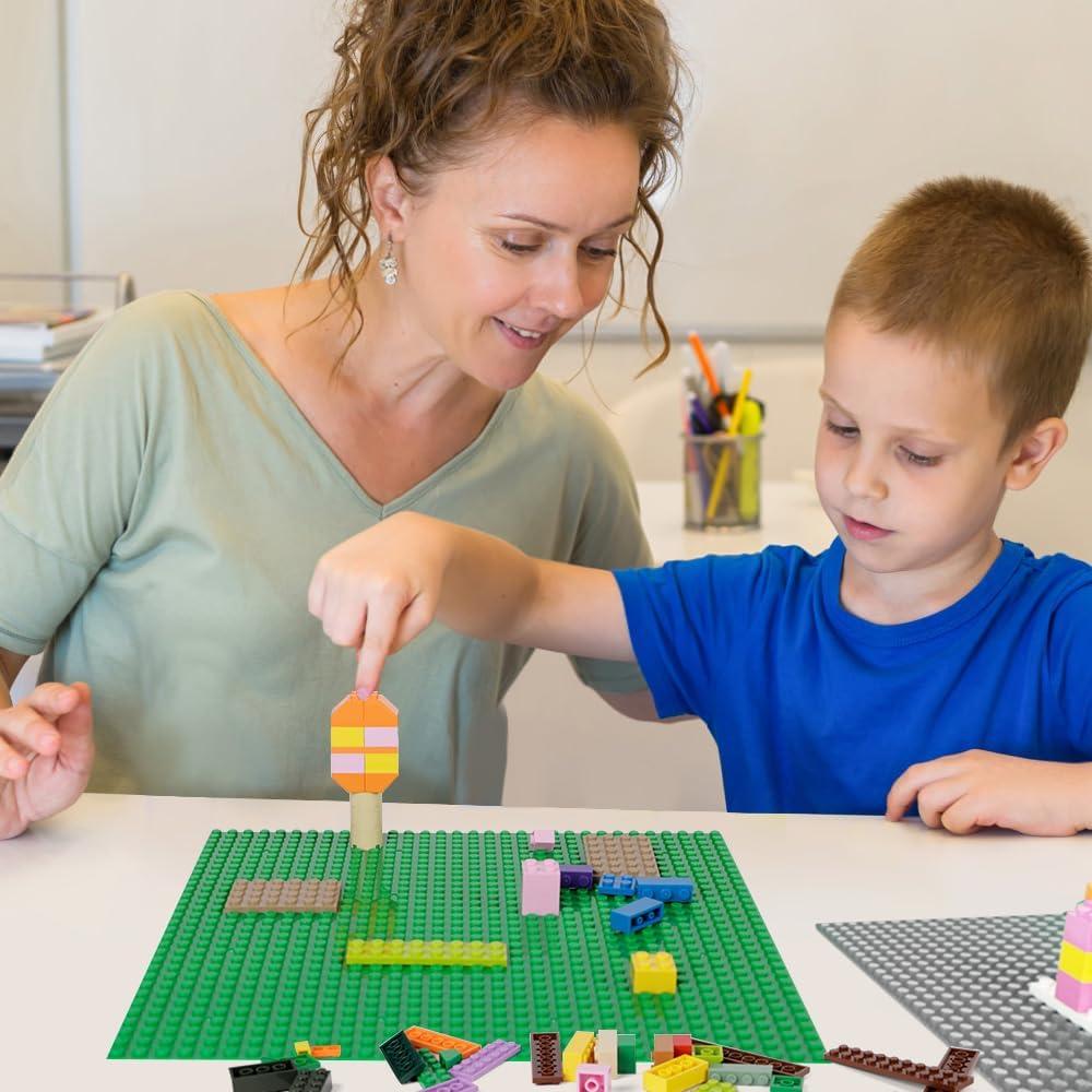 Lekebaby 12 Placas Base para Ladrillos 25,4 cm Colores Variados