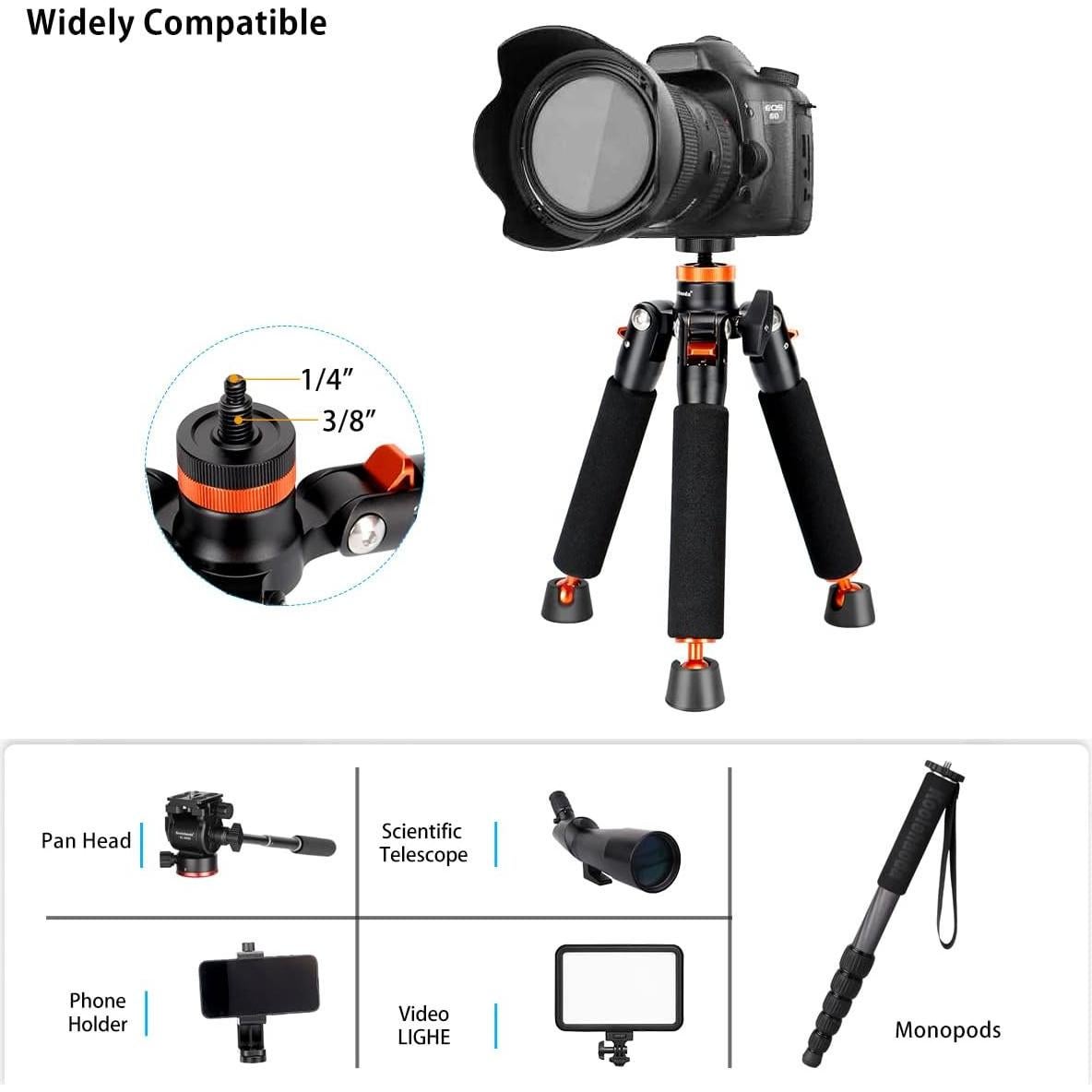 Monopod de cámara Koolehaoda K-266+A3 de aluminio 46-177cm