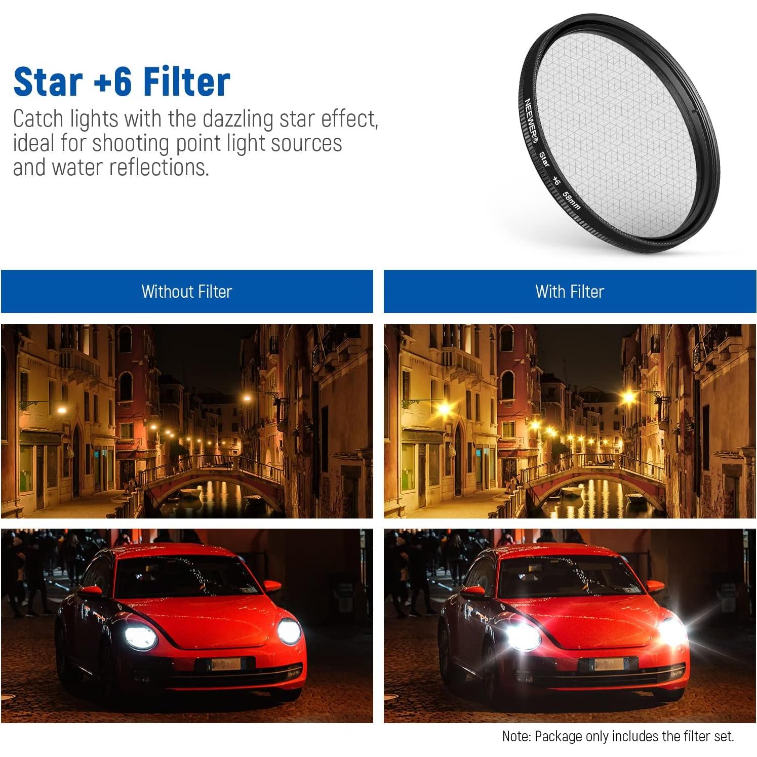 Kit de Filtros de Lente 58mm NEEWER para Teléfono Móvil