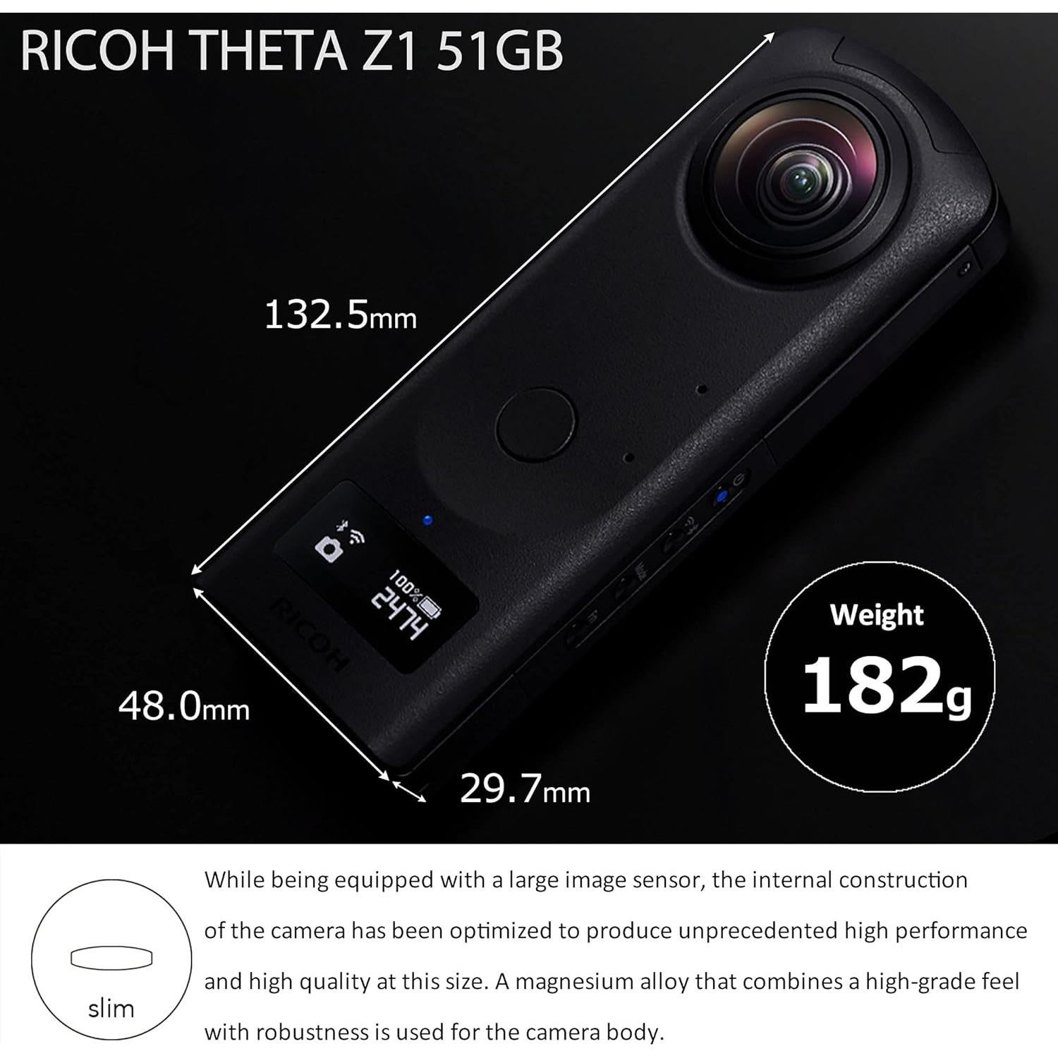 Cámara Ricoh Theta Z1 51GB 360° 23MP Video 4K Estabilización