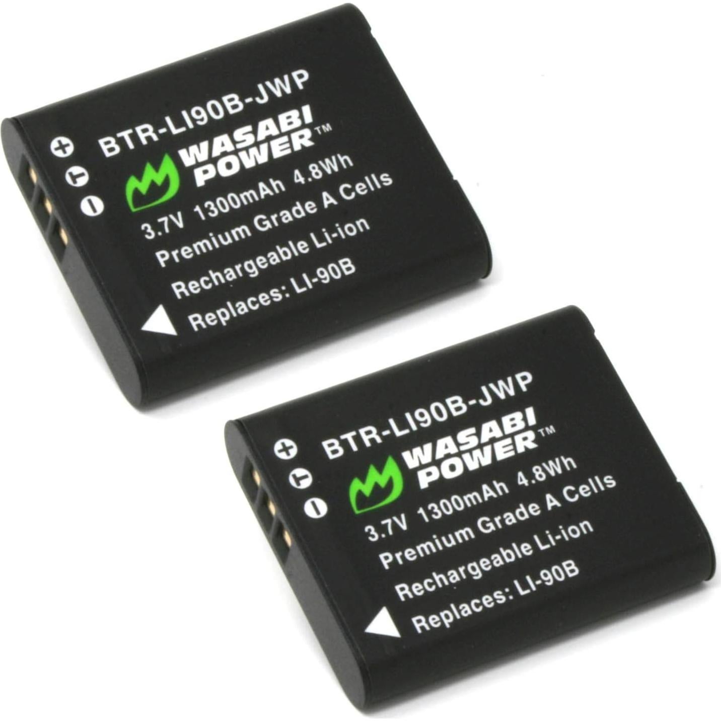 Batería Wasabi Power DB-110 + Cargador Dual USB-C para Ricoh