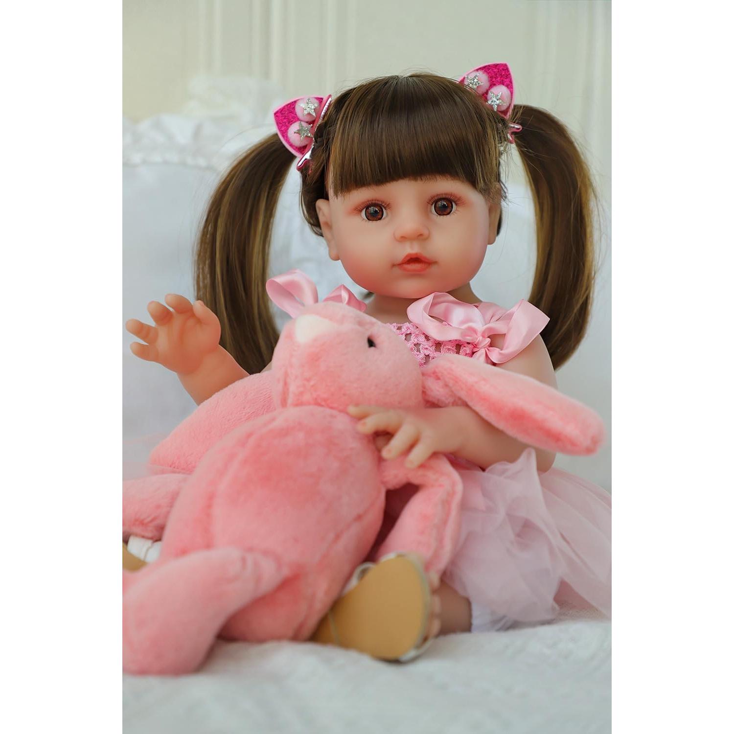 Muñeca Reborn Realista SCOM 50 cm con Ropa y Accesorios