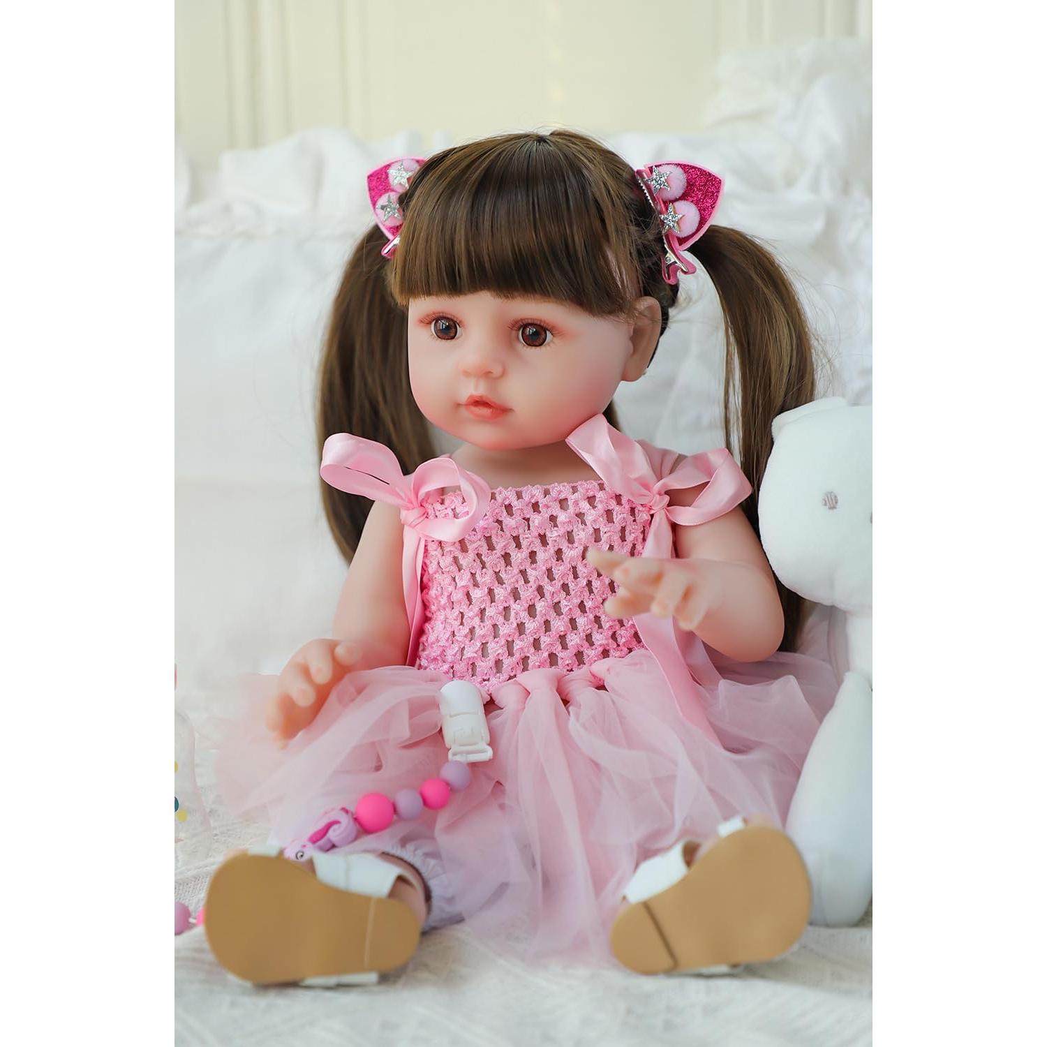 Muñeca Reborn Realista SCOM 50 cm con Ropa y Accesorios