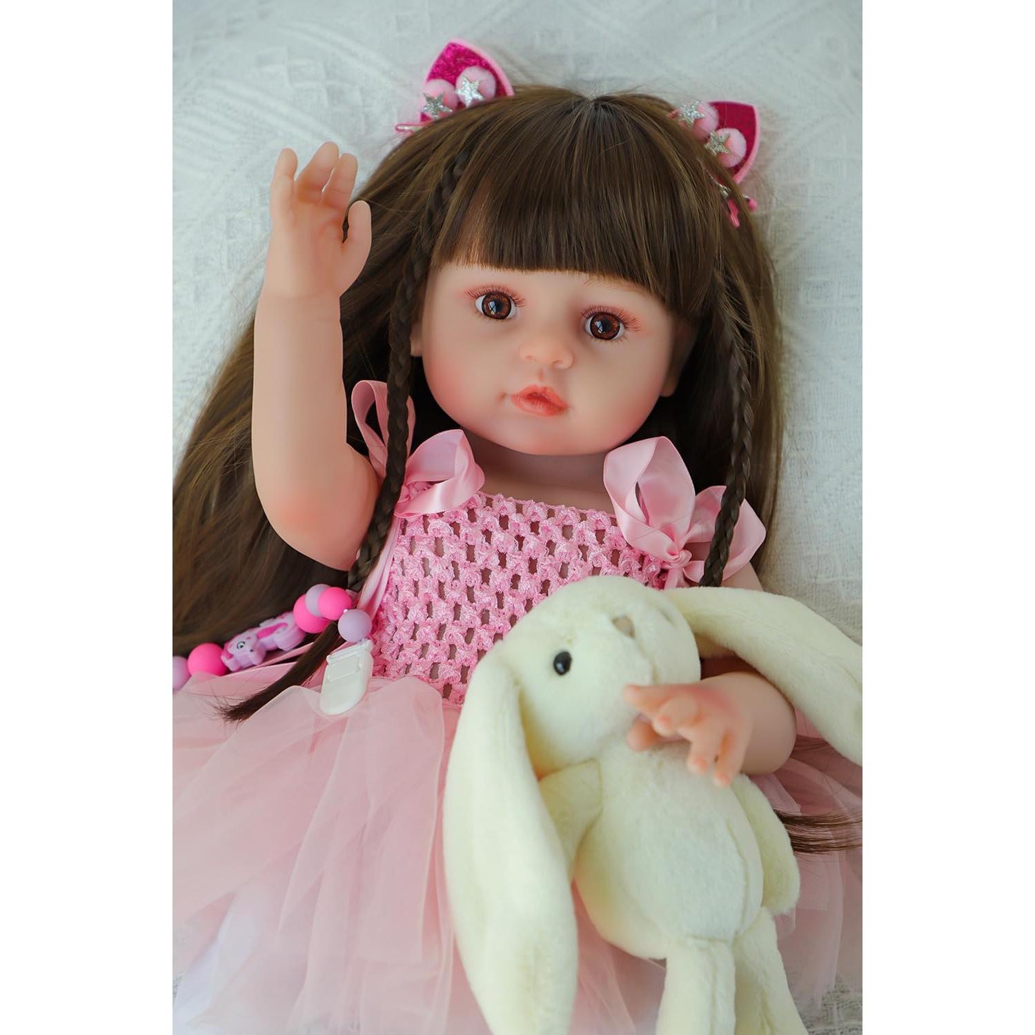 Muñeca Reborn Realista SCOM 50 cm con Ropa y Accesorios