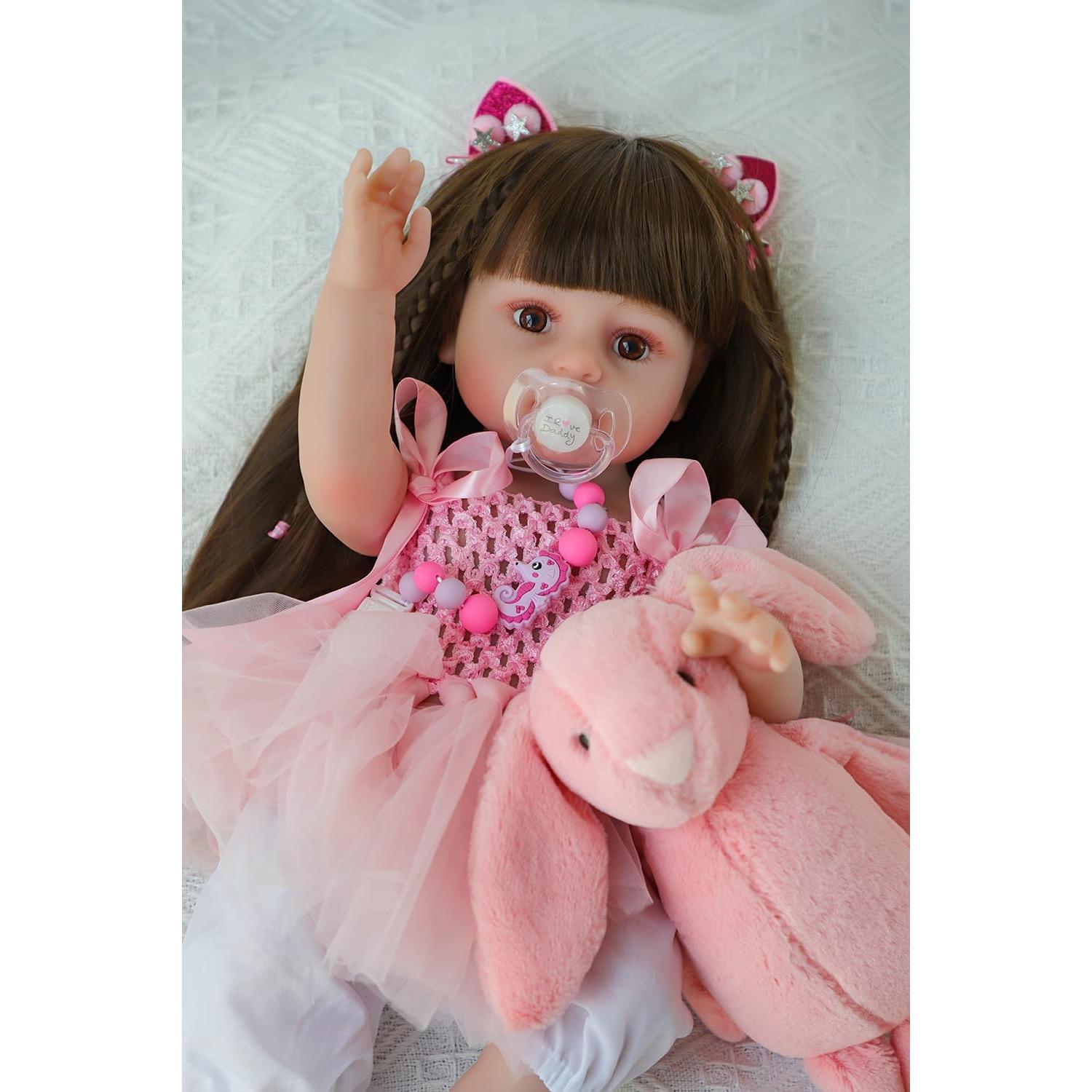 Muñeca Reborn Realista SCOM 50 cm con Ropa y Accesorios