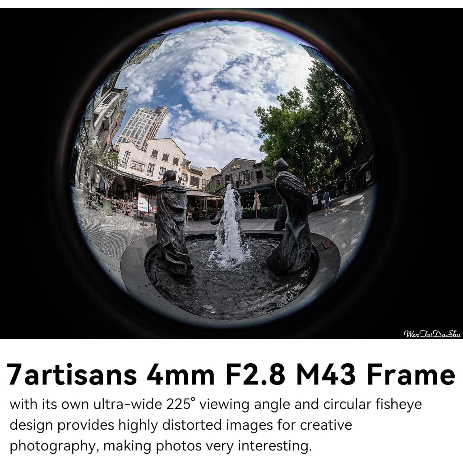 Lente Ojo de Pez 7Artisans 4mm F2.8 para Montura M4/3