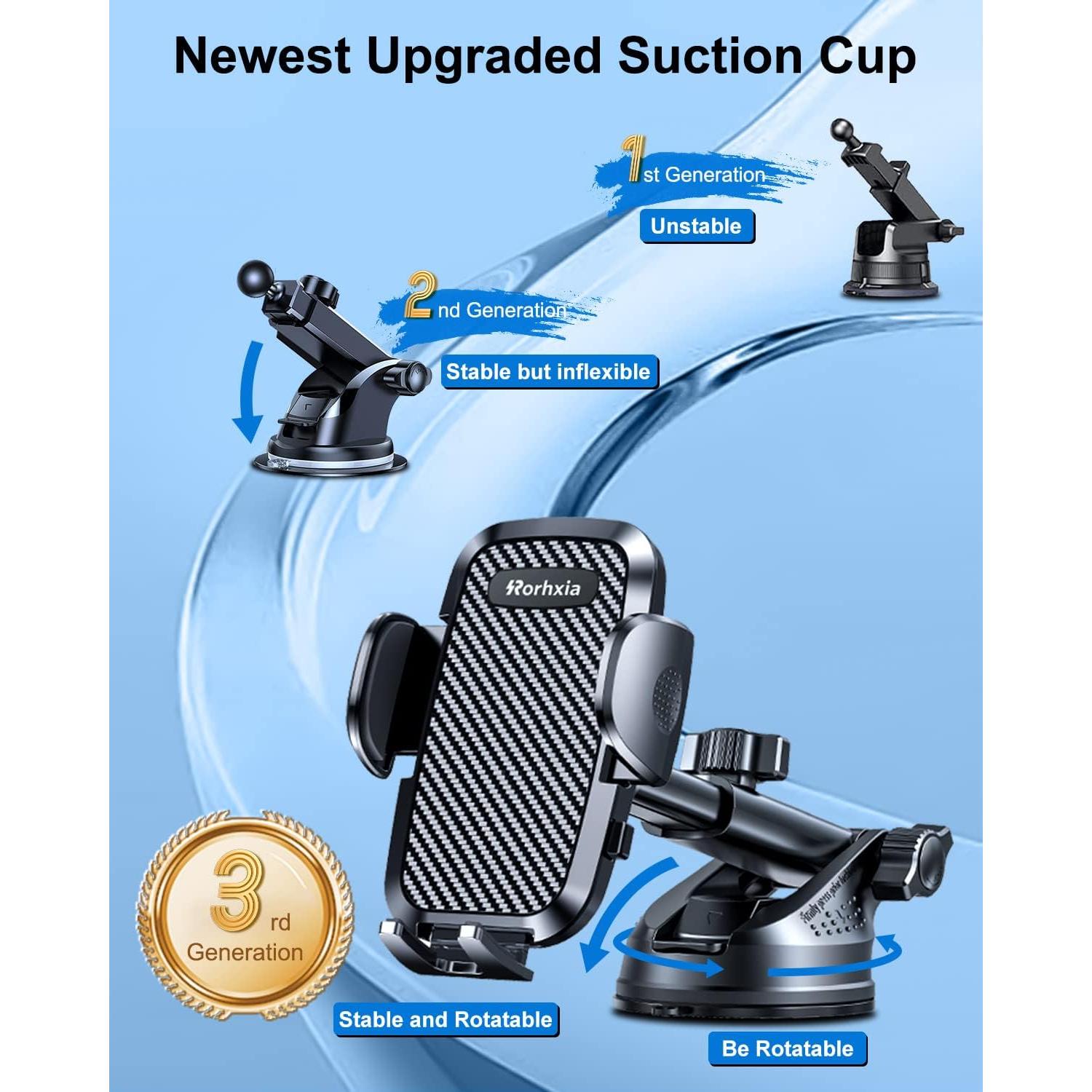 Soporte para Teléfono Rorhxia 3-en-1 Ajustable para Coche