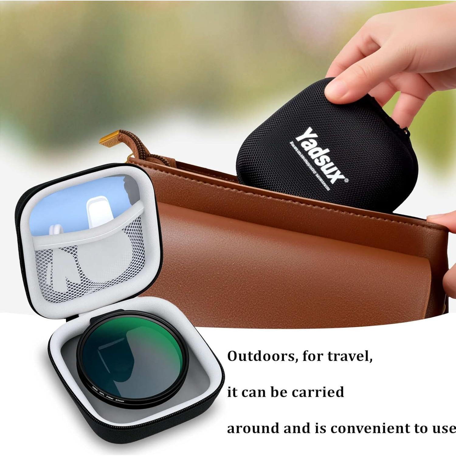 Filtro CPL Polarizador 67mm + Adaptador Universal + Luz Selfie