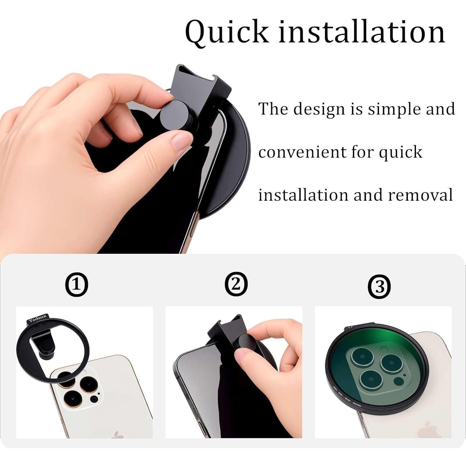 Filtro CPL Polarizador 67mm + Adaptador Universal + Luz Selfie