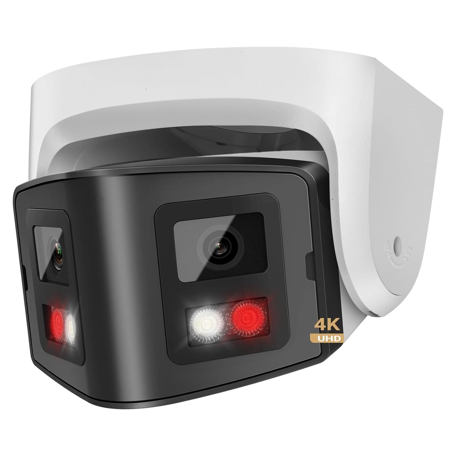 Cámara de Seguridad PoE 4K Doble Lente 8MP IP66 180°