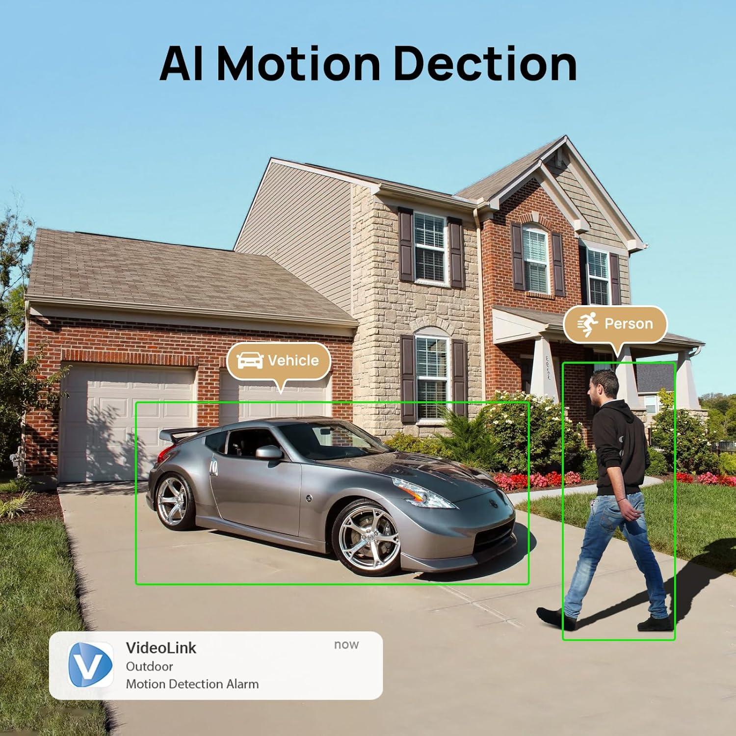 Cámara de Seguridad PoE 4K Doble Lente 8MP IP66 180°