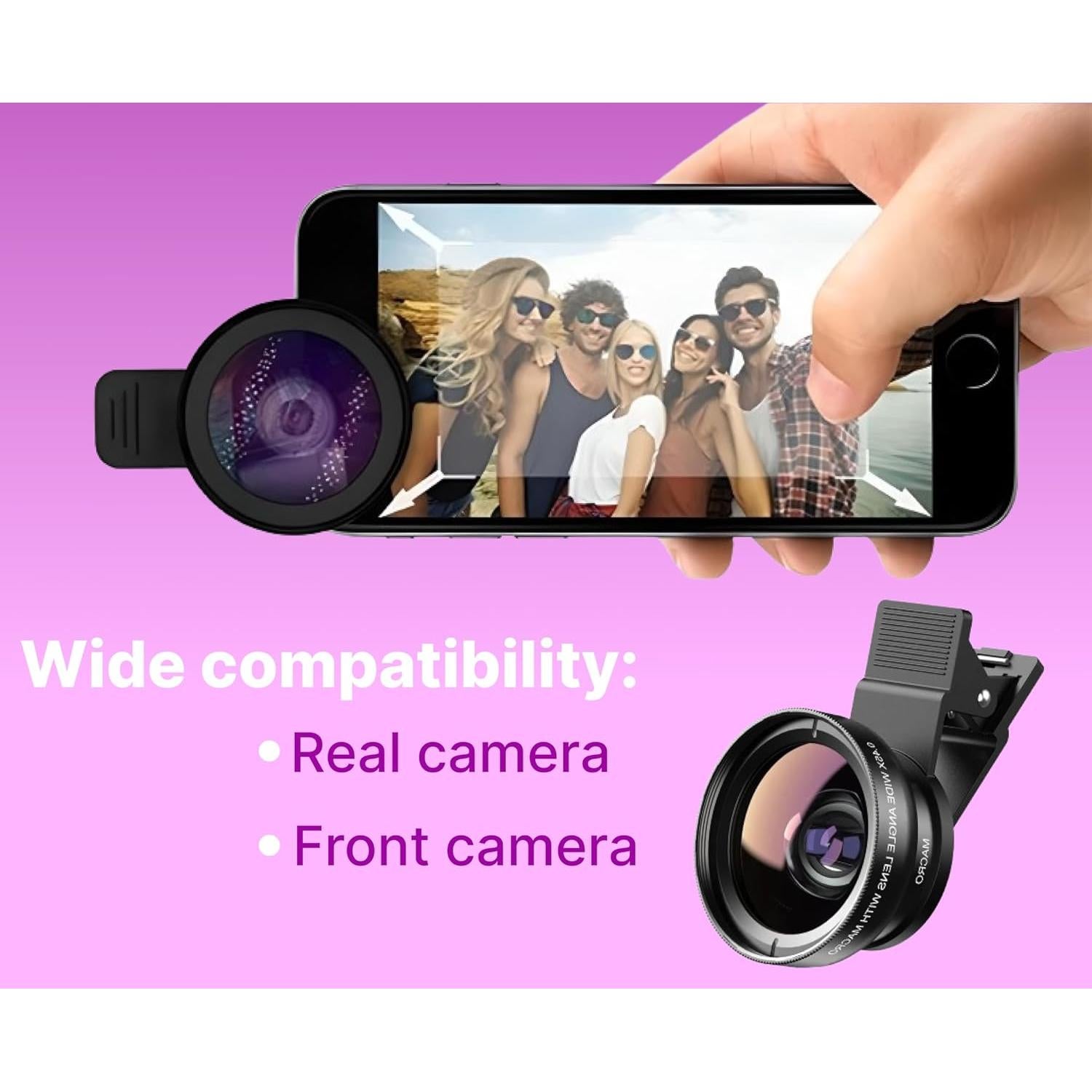 Lente Gran Angular 0.45x ULVEOL para iPhone y Android