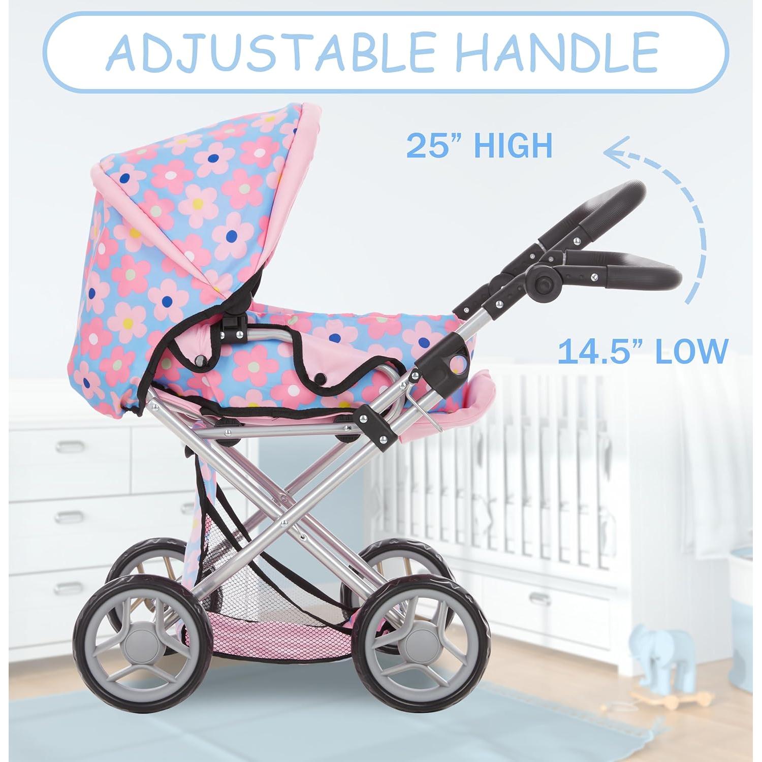 Carrito de Muñeca Dolls To Play 3 en 1 Azul Ajustable