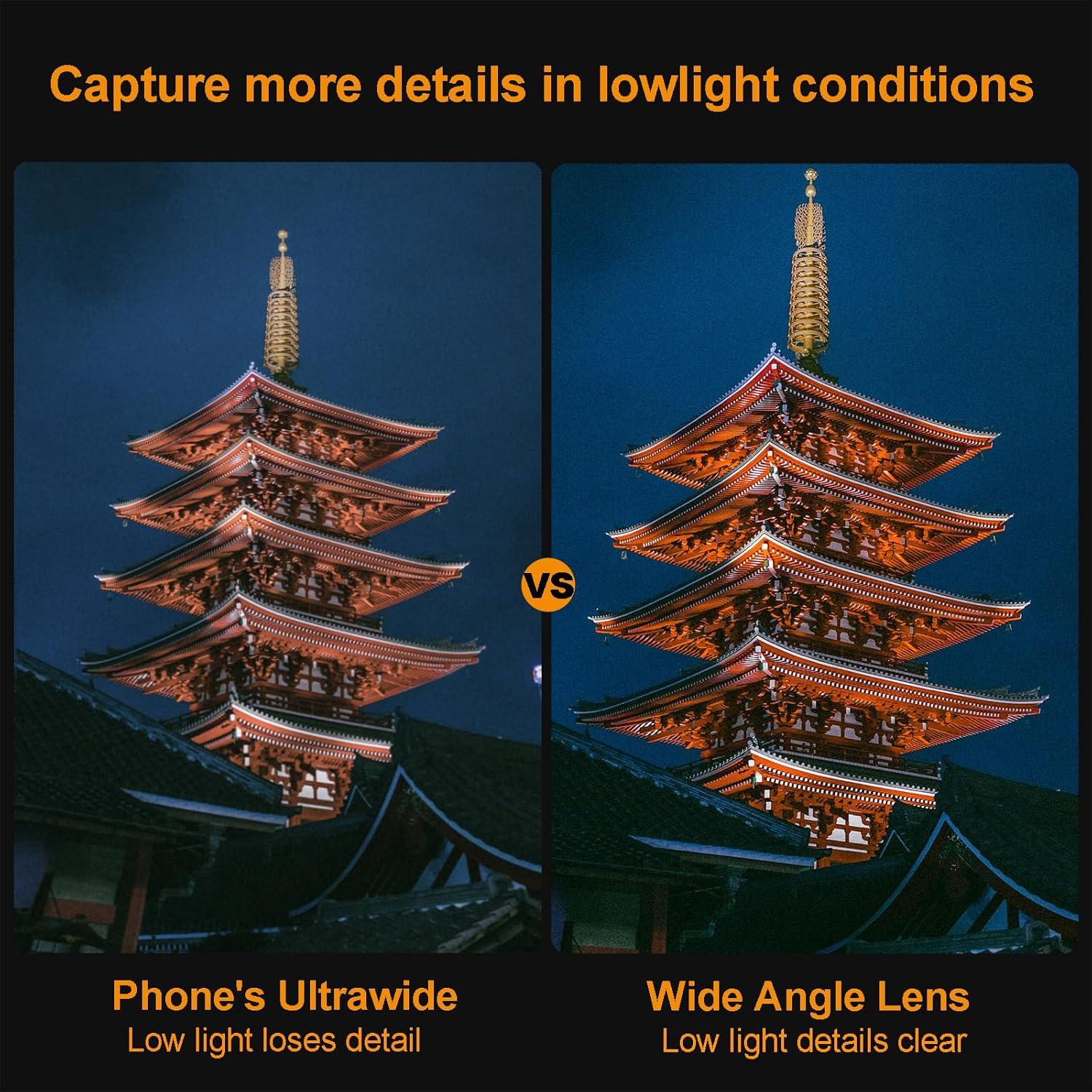 Lente Gran Angular 18mm 0.75X 102° Veedzoens para Smartphone