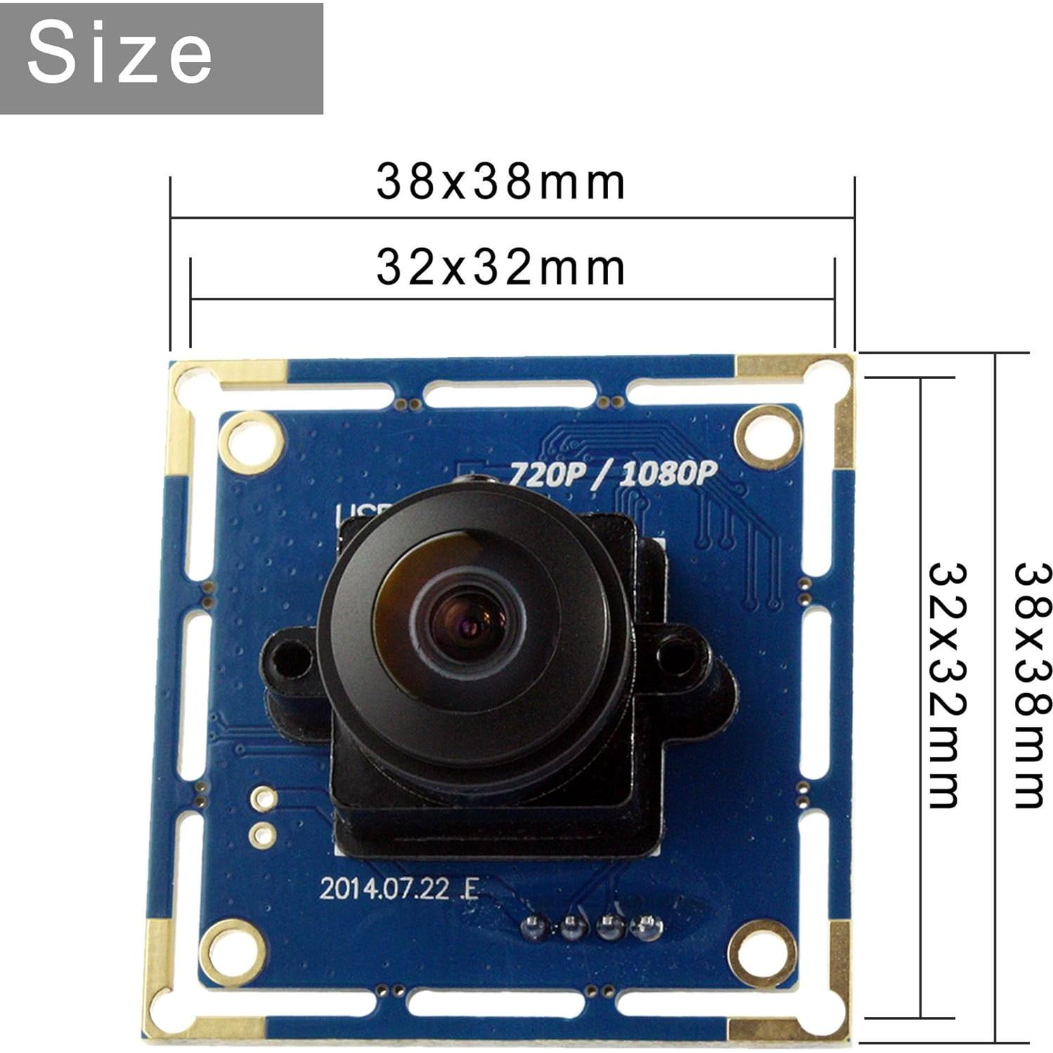 Cámara Fisheye USB Ailipu ELP 180° 1080P Full HD Gran Angular