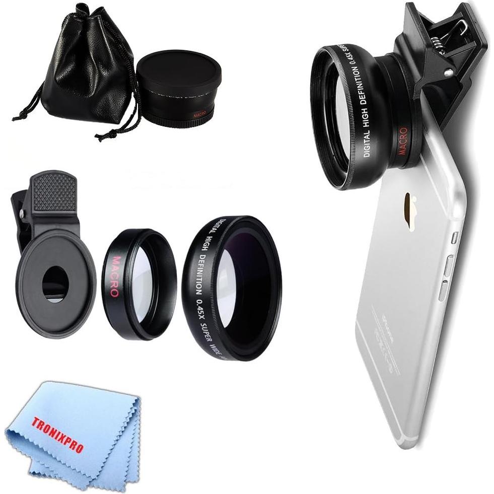 Kit de Lentes HD Profesional 2-en-1 TRONIXPRO para Smartphone