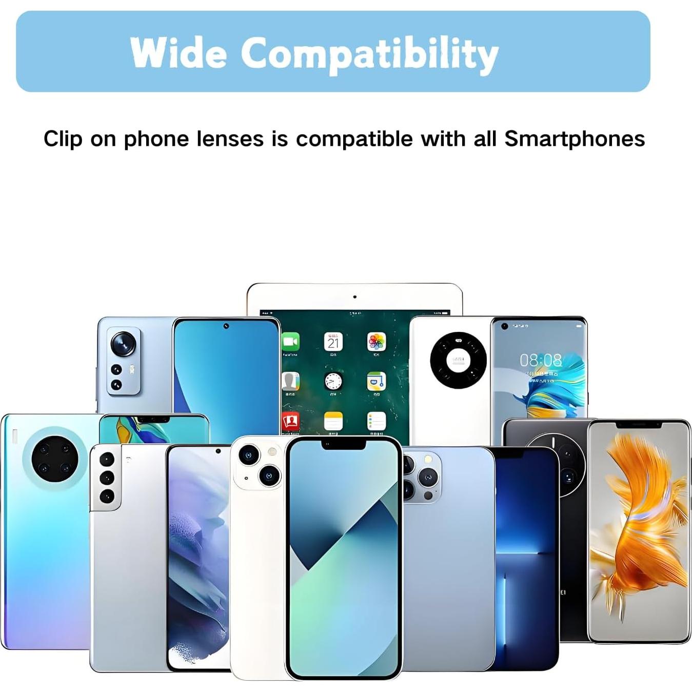 Lente Macro y Gran Angular Yosoo 0.45X 12.5X para Smartphone