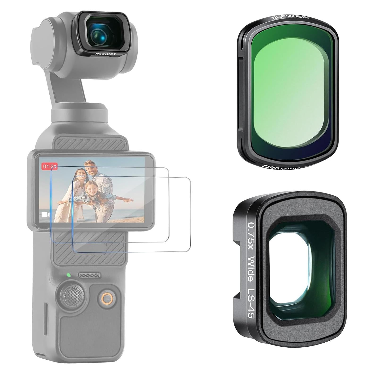 Filtro de Difusión 1/4 y Lente Gran Angular NEEWER FL-B33