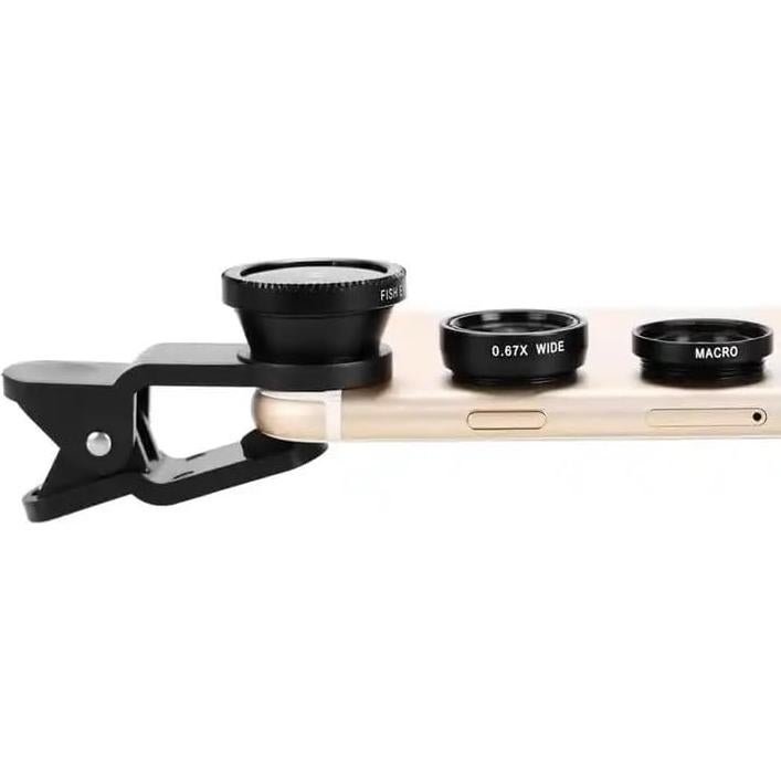 Kit de 3 Lentes para Smartphone Palo Alto - Gran Angular, Macro, Ojo de Pez