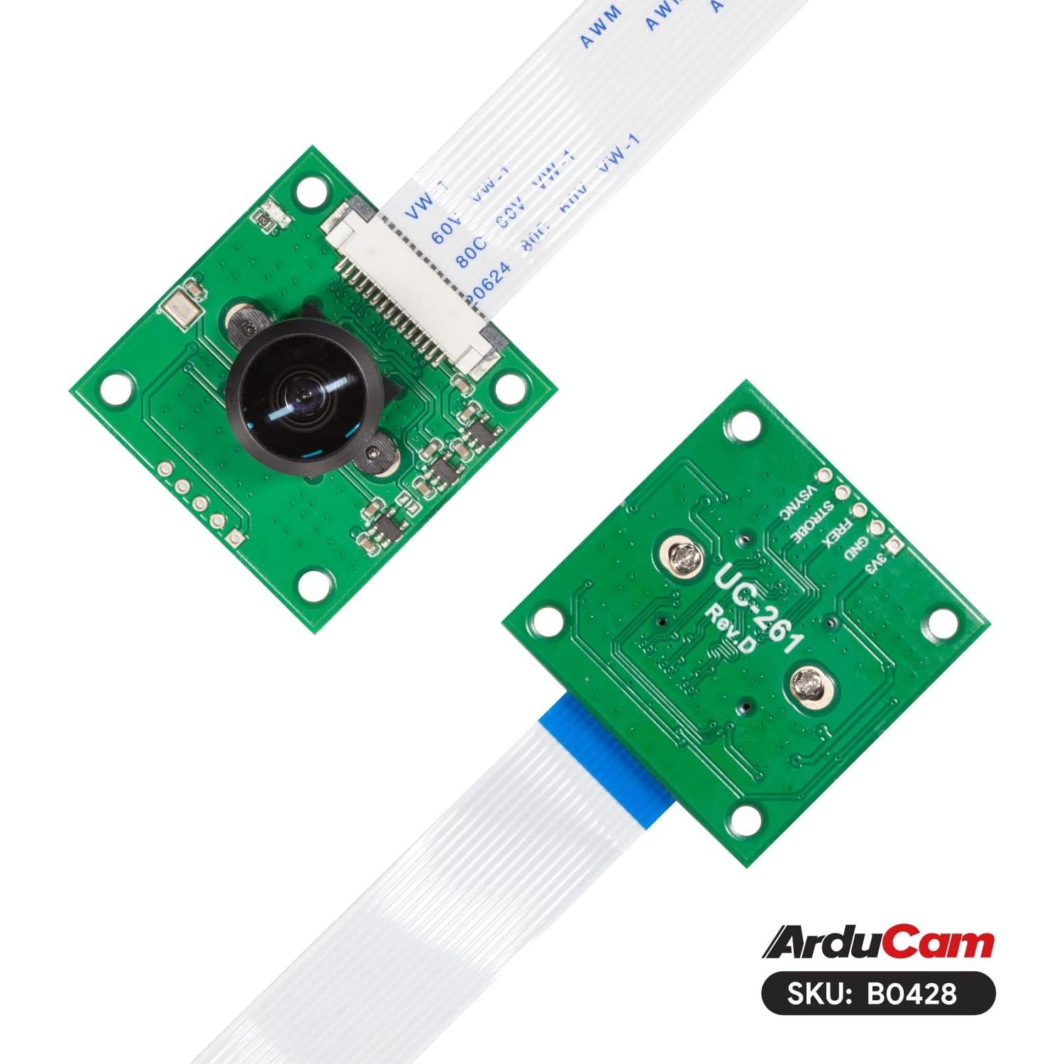 Cámara Arducam 5MP OV5647 con Lente Fisheye M12 para Raspberry Pi