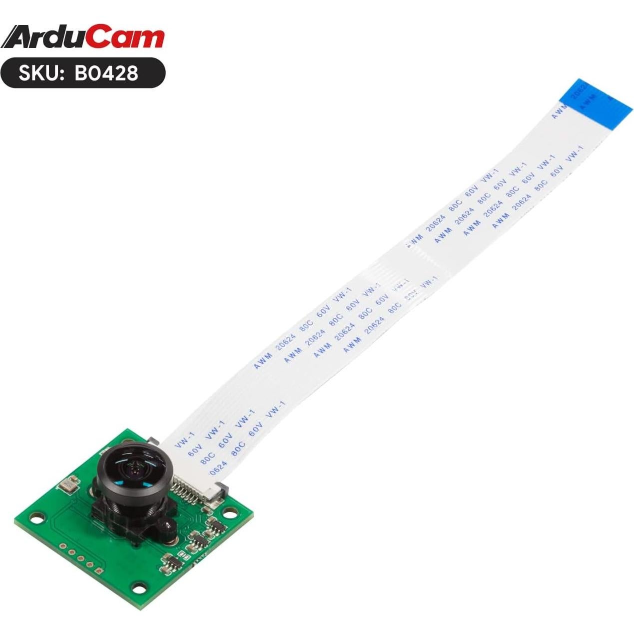 Cámara Arducam 5MP OV5647 con Lente Fisheye M12 para Raspberry Pi