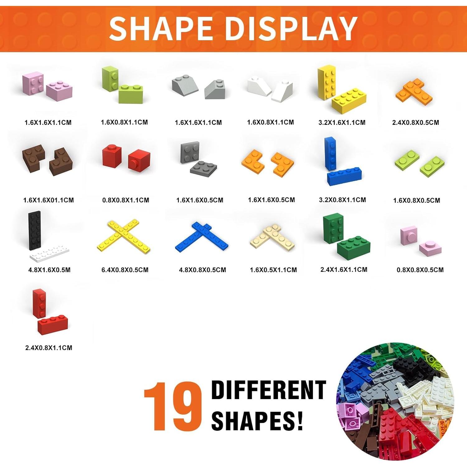 Set de Bloques de Construcción WYSWYG 1500 Piezas Multicolor