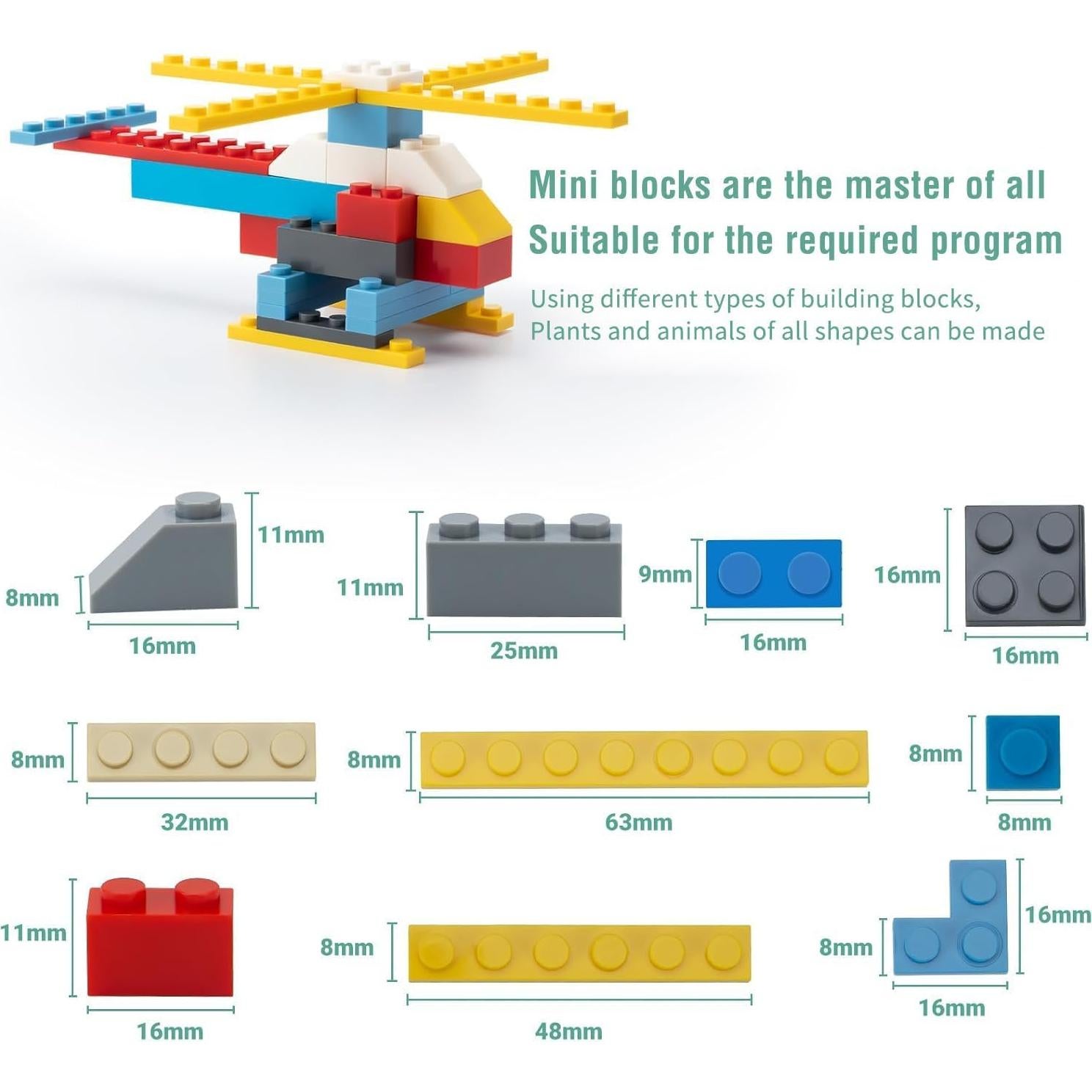 Set de Bloques de Construcción WYSWYG 1500 Piezas Multicolor