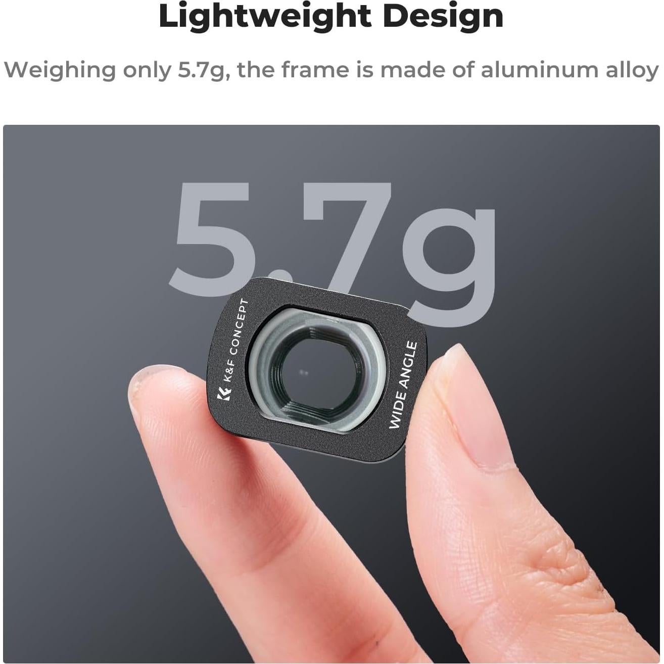 Lente Gran Angular K&F Concept para DJI Osmo Pocket 3 - Magnético