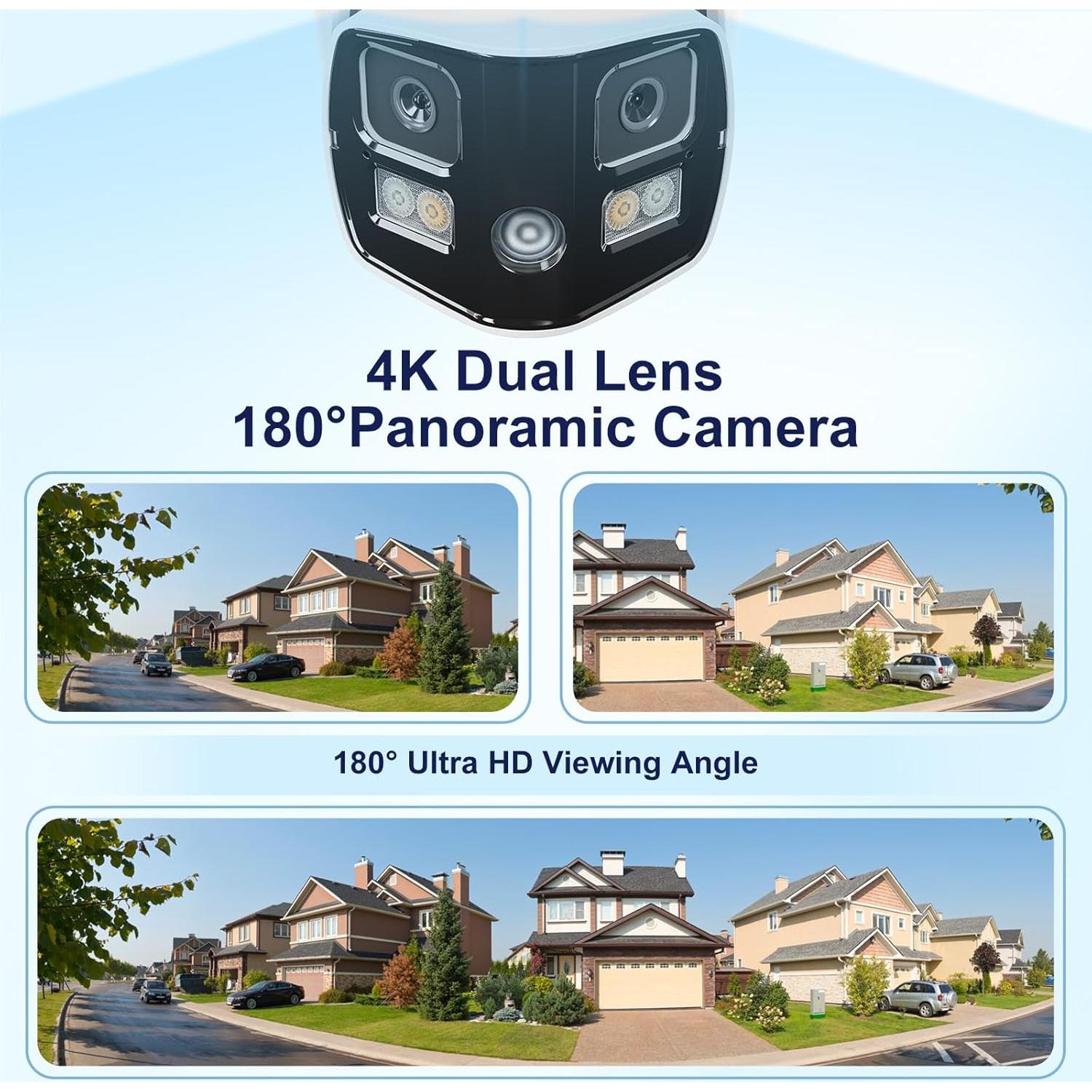 Cámara de Seguridad IP PoE Anpviz 4K Doble Lente 180°