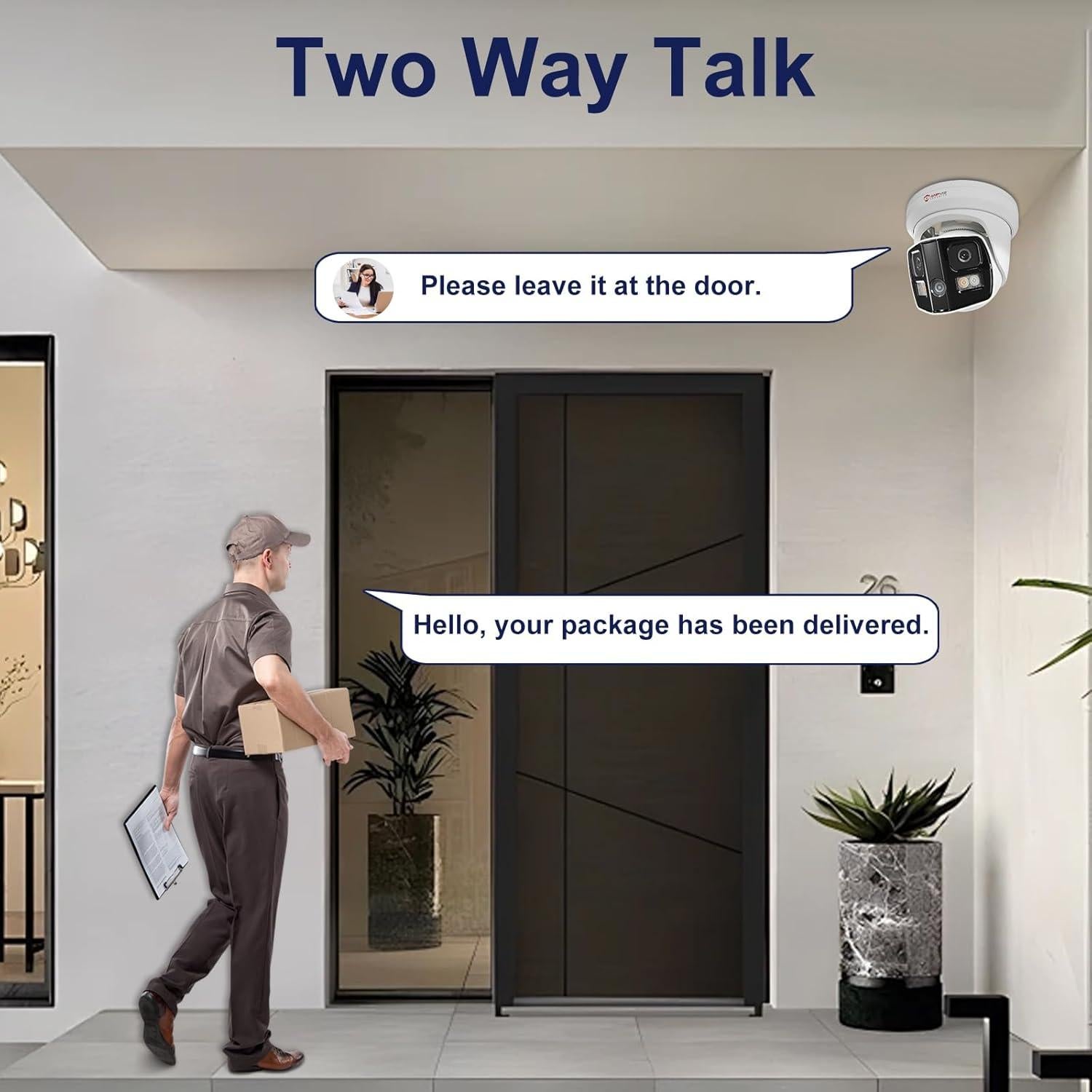 Cámara de Seguridad IP PoE Anpviz 4K Doble Lente 180°