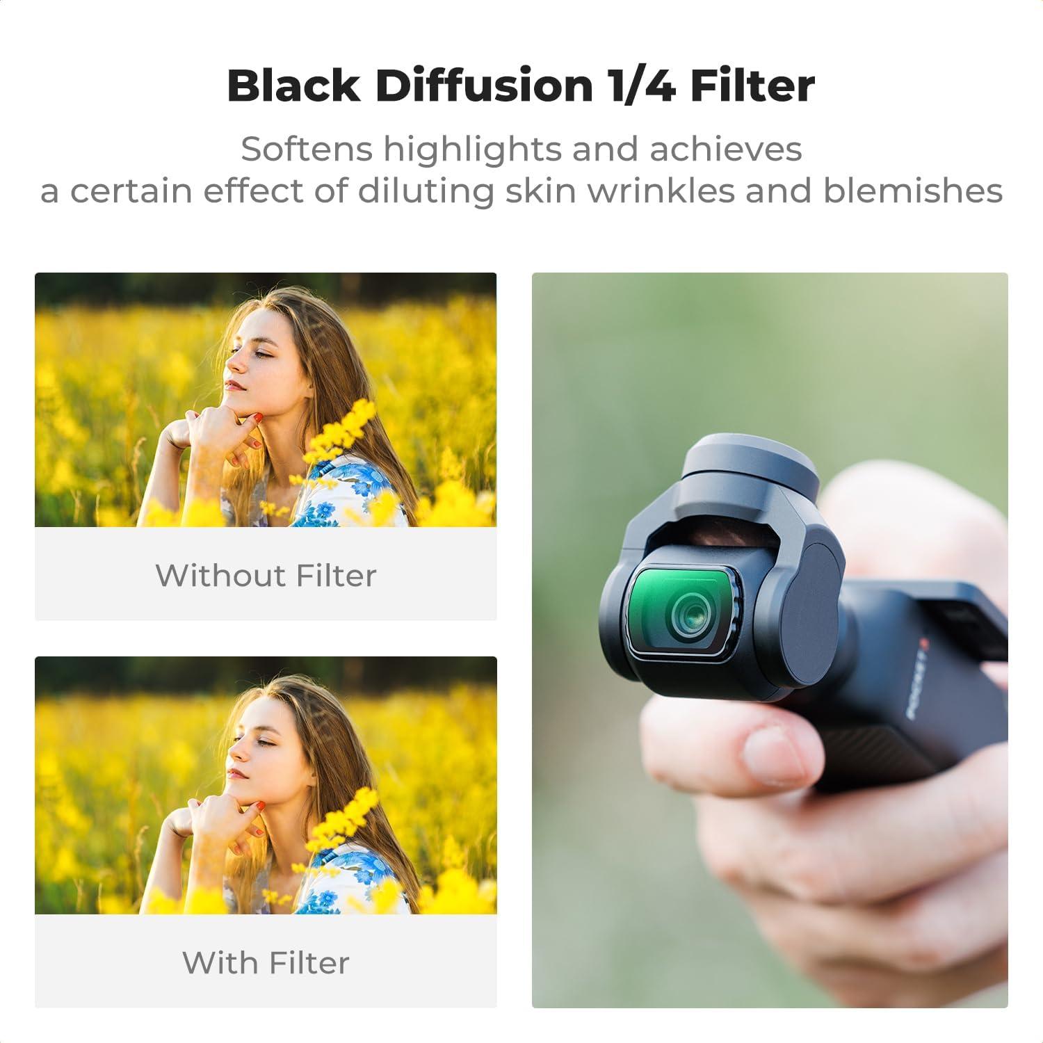 Filtro Gran Angular K&F Concept para DJI Osmo Pocket 3 - Kit de 3 Filtros ND2-32 y CPL