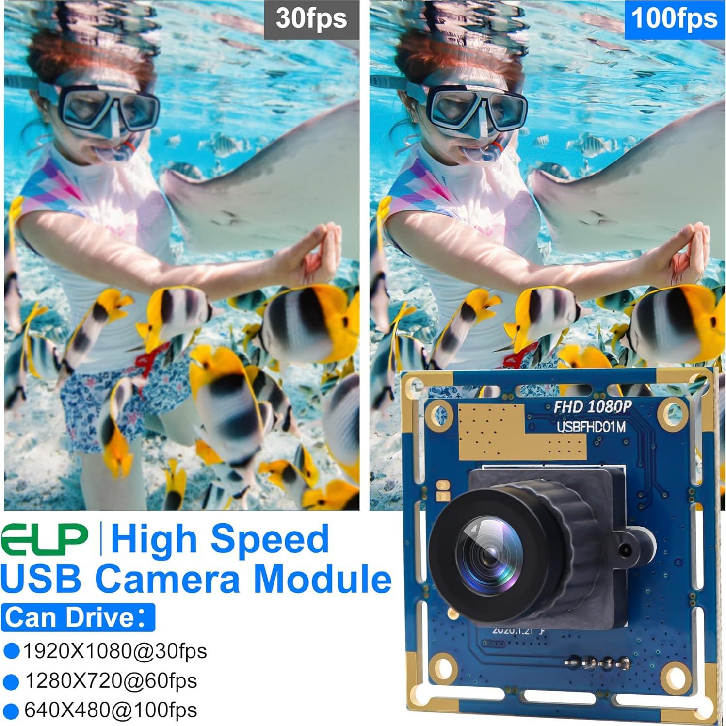 Cámara de Seguridad USB ELP 1080P HD Gran Angular 2MP