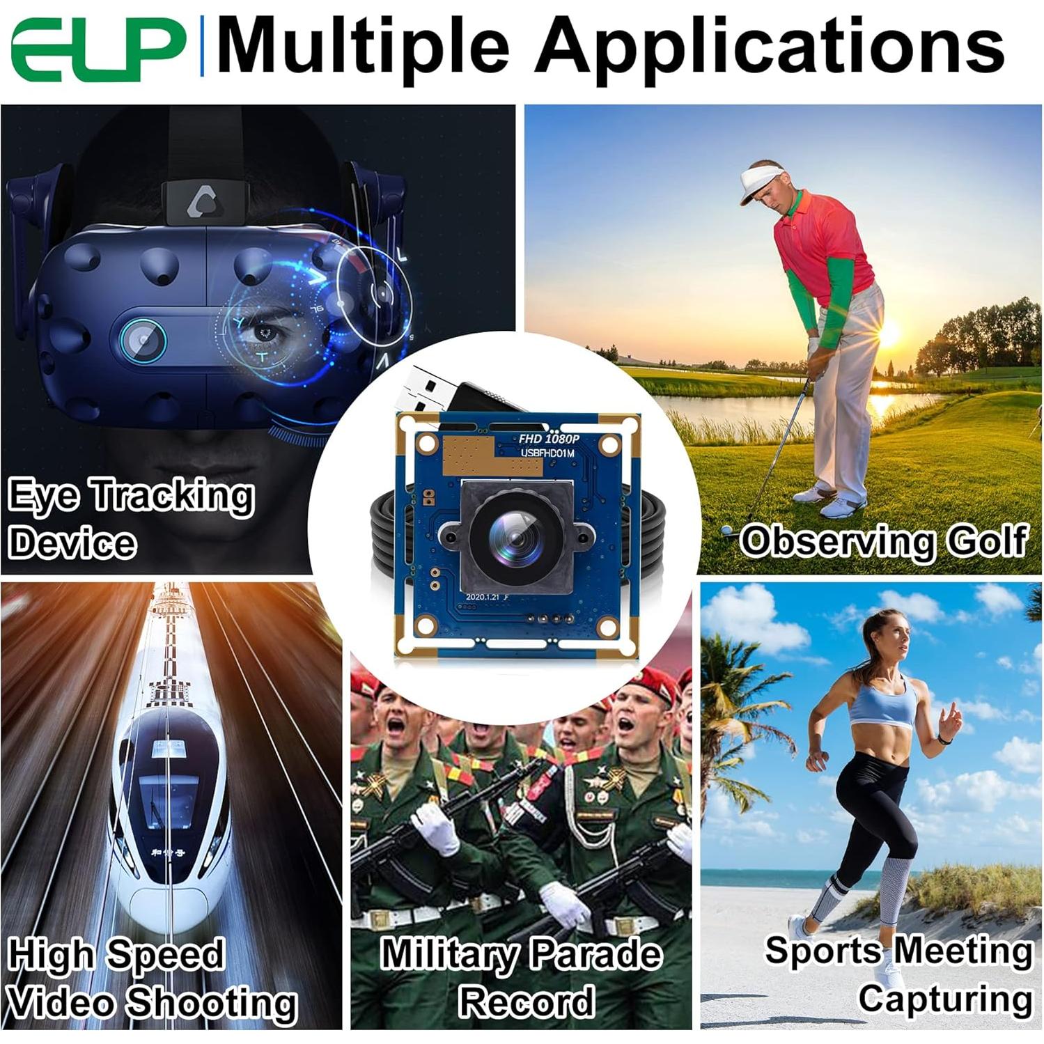 Cámara de Seguridad USB ELP 1080P HD Gran Angular 2MP