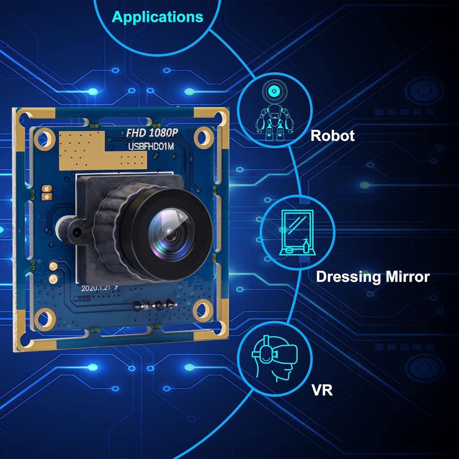 Cámara de Seguridad USB ELP 1080P HD Gran Angular 2MP