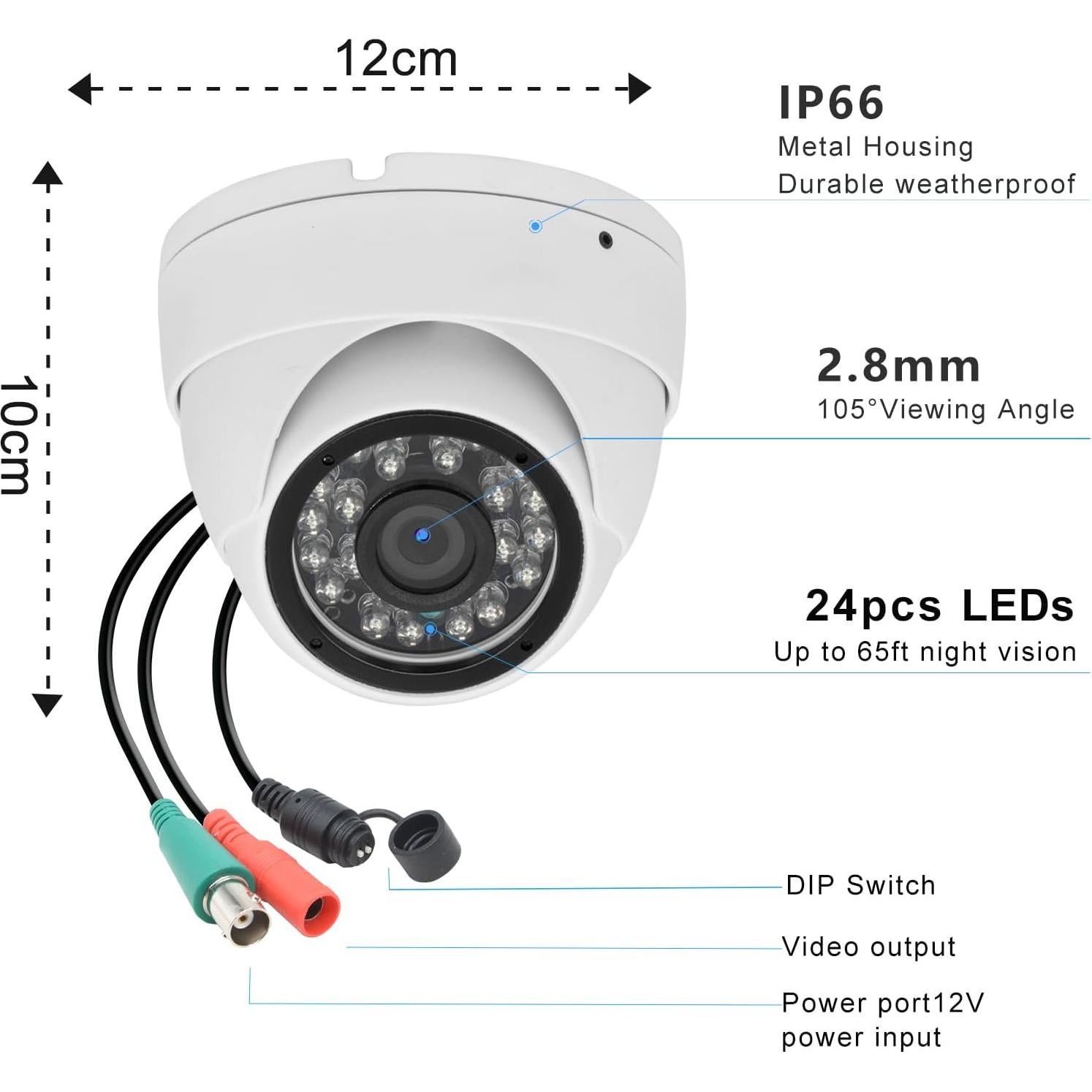 Cámara de Seguridad CCTV 2MP 1080p Domo Voniviewse IR 20m