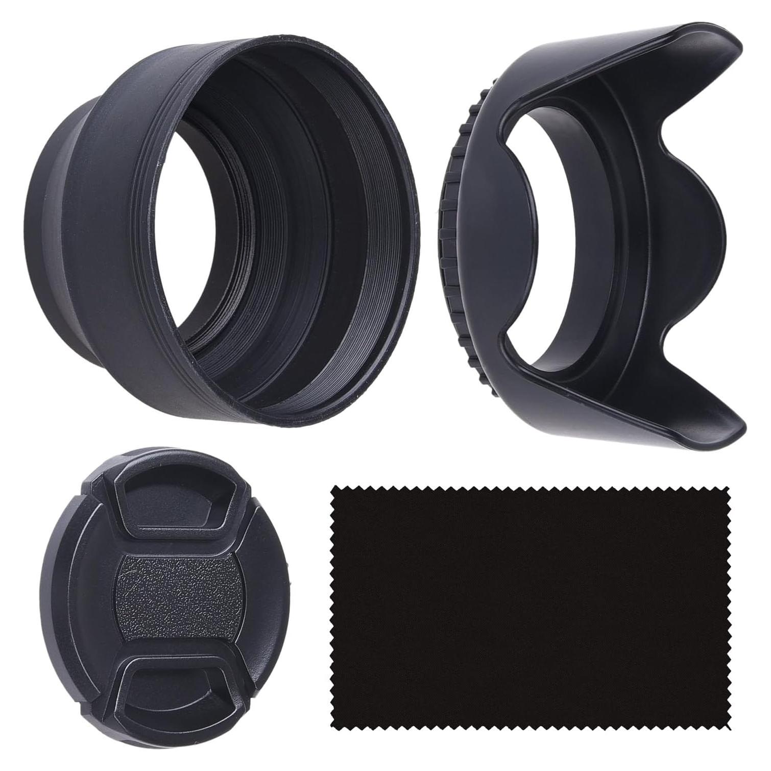 Juego de 2 Parasoles de Lente 58mm Camkix + Tapa de Lente