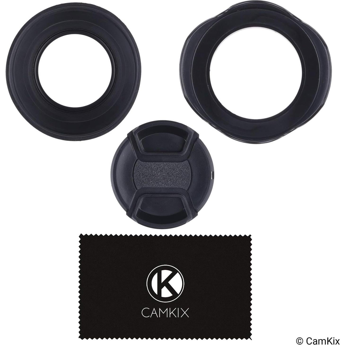 Juego de 2 Parasoles de Lente 58mm Camkix + Tapa de Lente